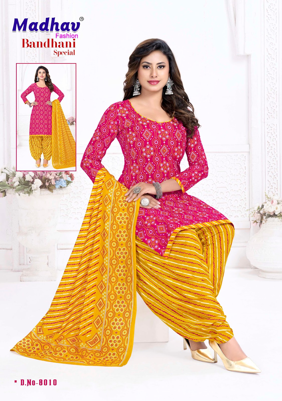 Bandhani Special Vol 8 Madhav Fashion Cotton Dress Material Exporter Gujarat