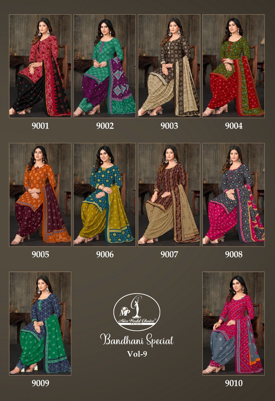Bandhani Special Vol 9 Miss World Choice Cotton Cotton Dress Material Supplier