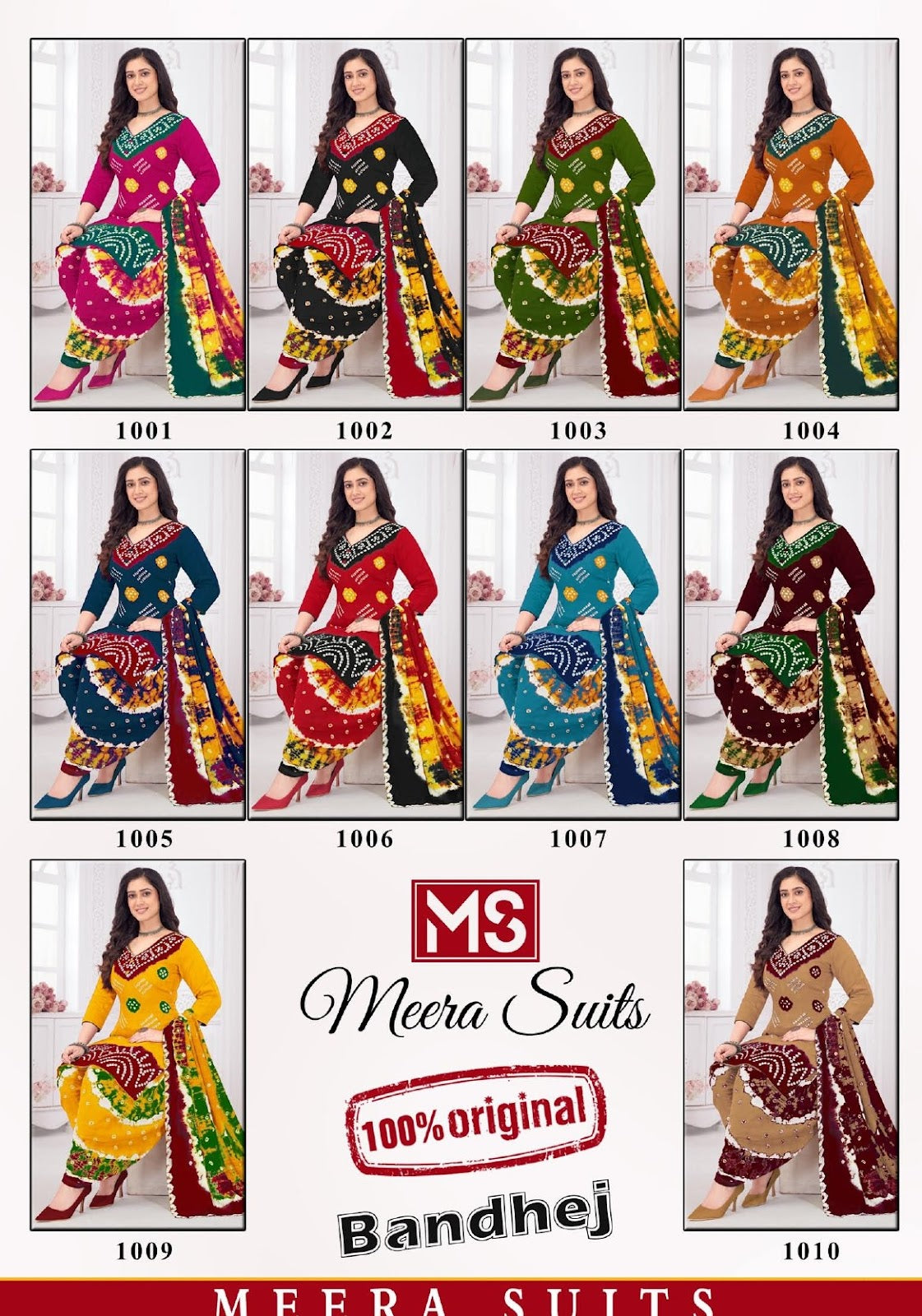 Bandhej Meera Cotton Dress Material Manufacturer India
