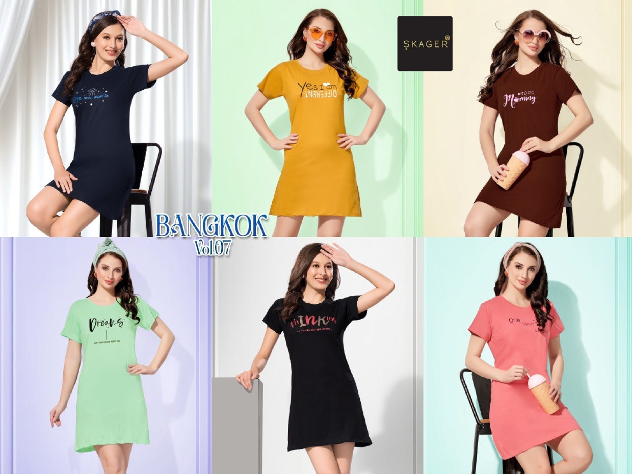 Bangkok Vol 7 Skager Cotton Women Long Tshirt Exporter India