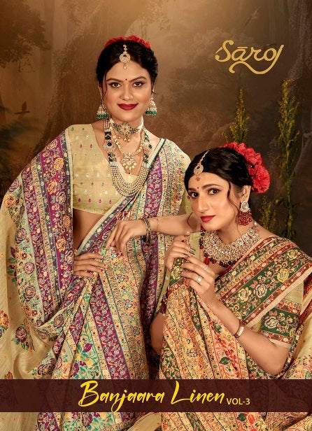 Banjaara Linen Vol 3 Saroj Sarees Manufacturer