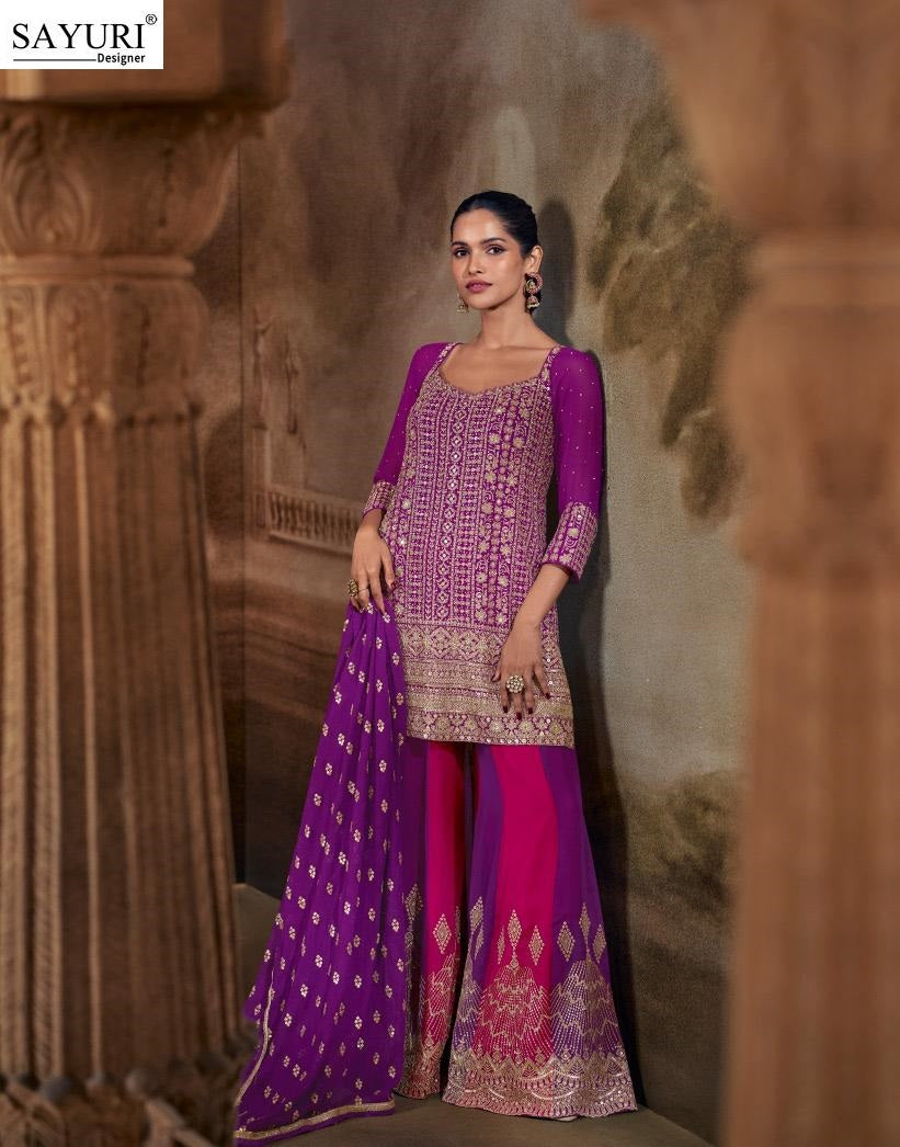 Banno Sayuri Georgette Readymade Plazzo Style Suits Manufacturer India