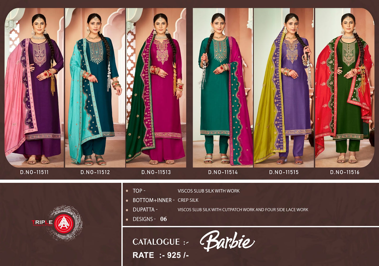 Barbie Triple Aaa Viscose Slub Pant Style Suits Manufacturer