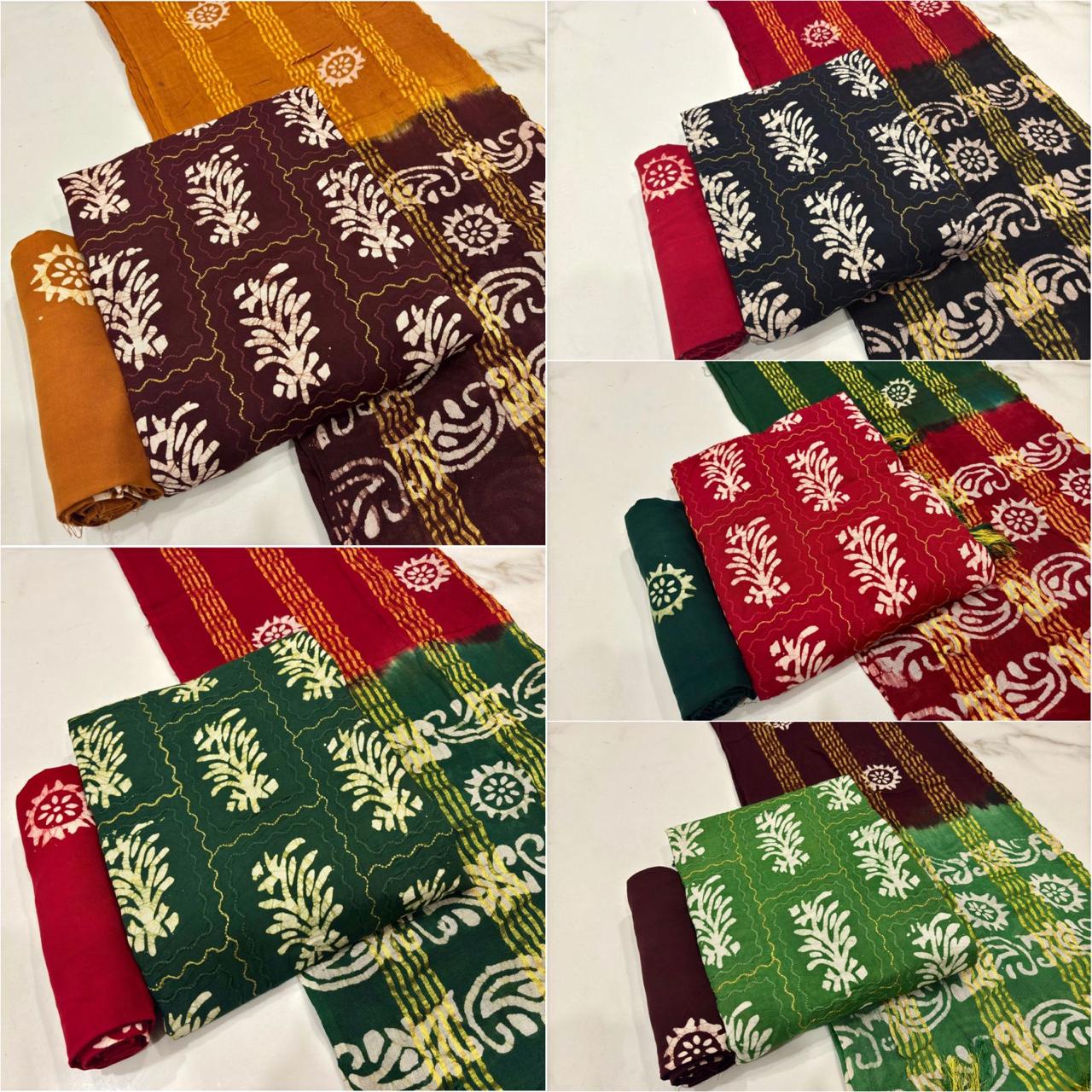 Batik Embroidery Work 021224 Balajit Rayon 14Kg Salwar Suits Wholesale Price
