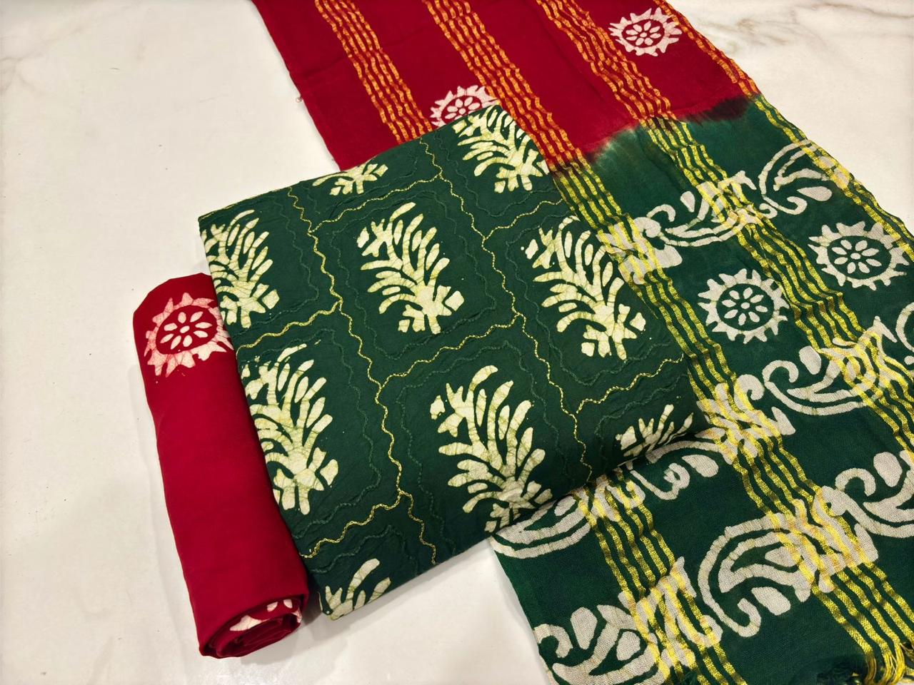 Batik Embroidery Work 021224 Balajit Rayon 14Kg Salwar Suits Wholesale Price