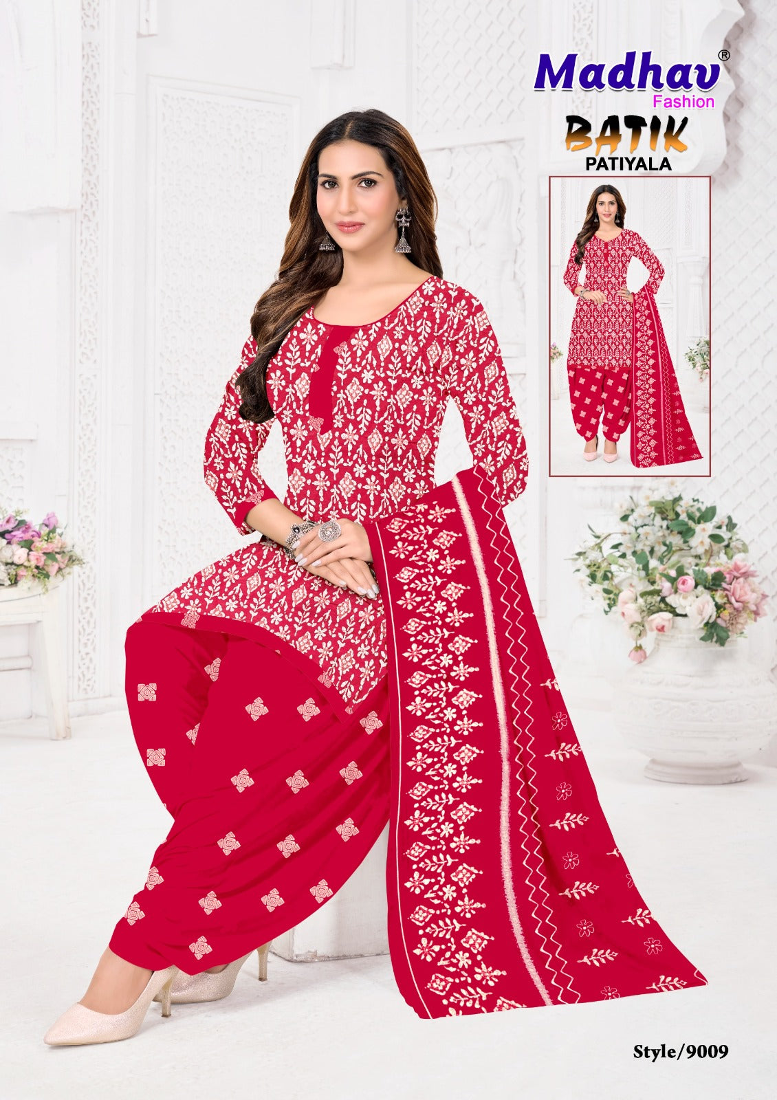 Batik Patiyala Vol 9 Madhav Fashion Mix Cotton Cotton Dress Material Wholesale Price