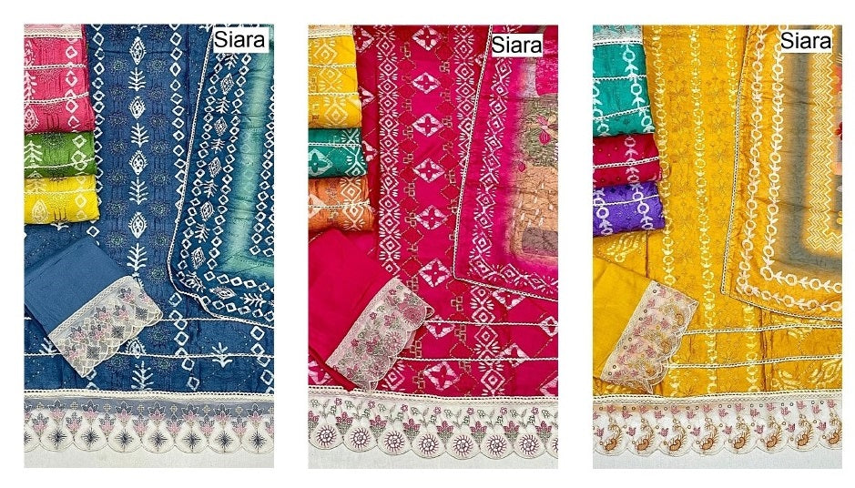 Batik Print 09 Siara Nylon Viscose Salwar Suits Wholesale Price