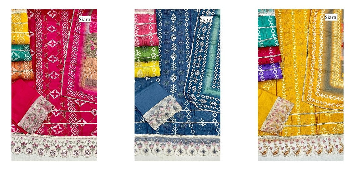 Batik Print 15 Siara Salwar Suits Exporter Gujarat