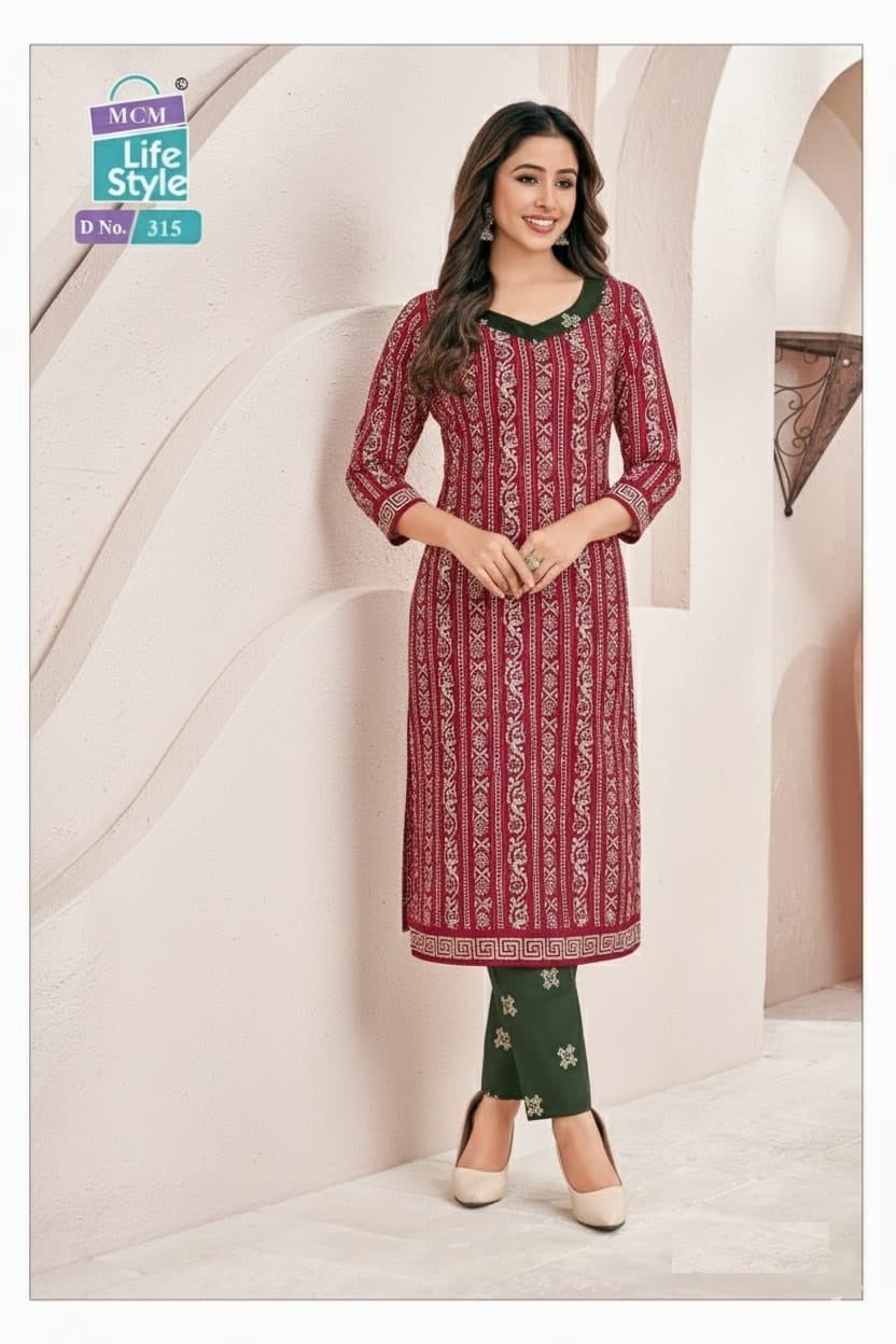 Batik Vol 1 Mcm Lifestyle Cotton Kurti Pant Set Manufacturer