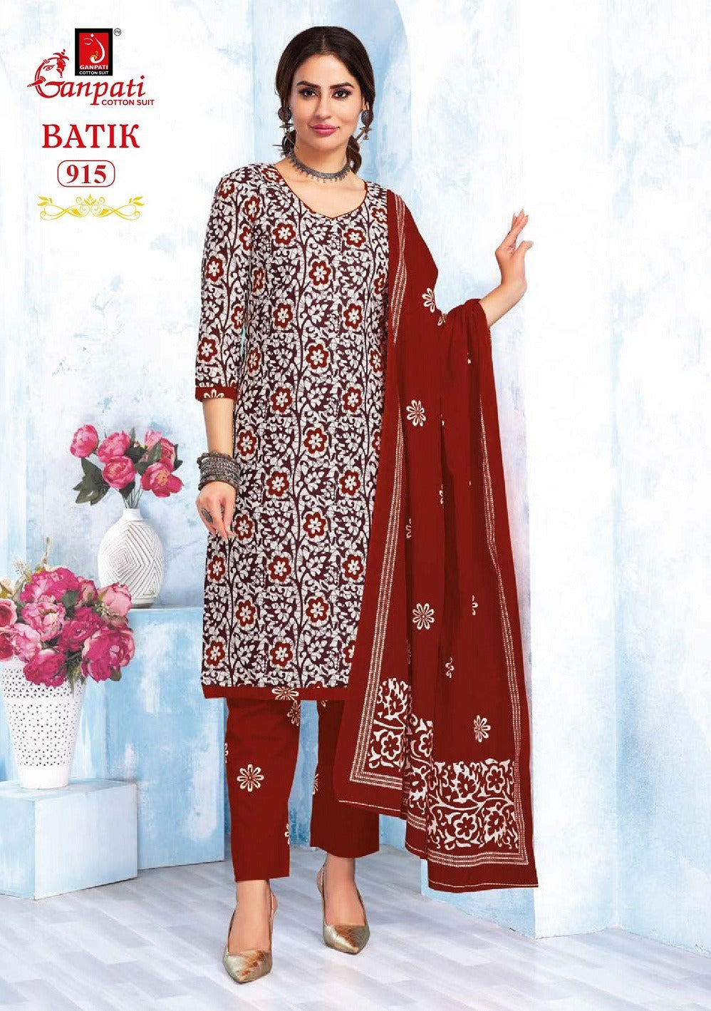 Batik With Pant Vol 9 Ganpati Cotton Readymade Pant Style Suits Manufacturer