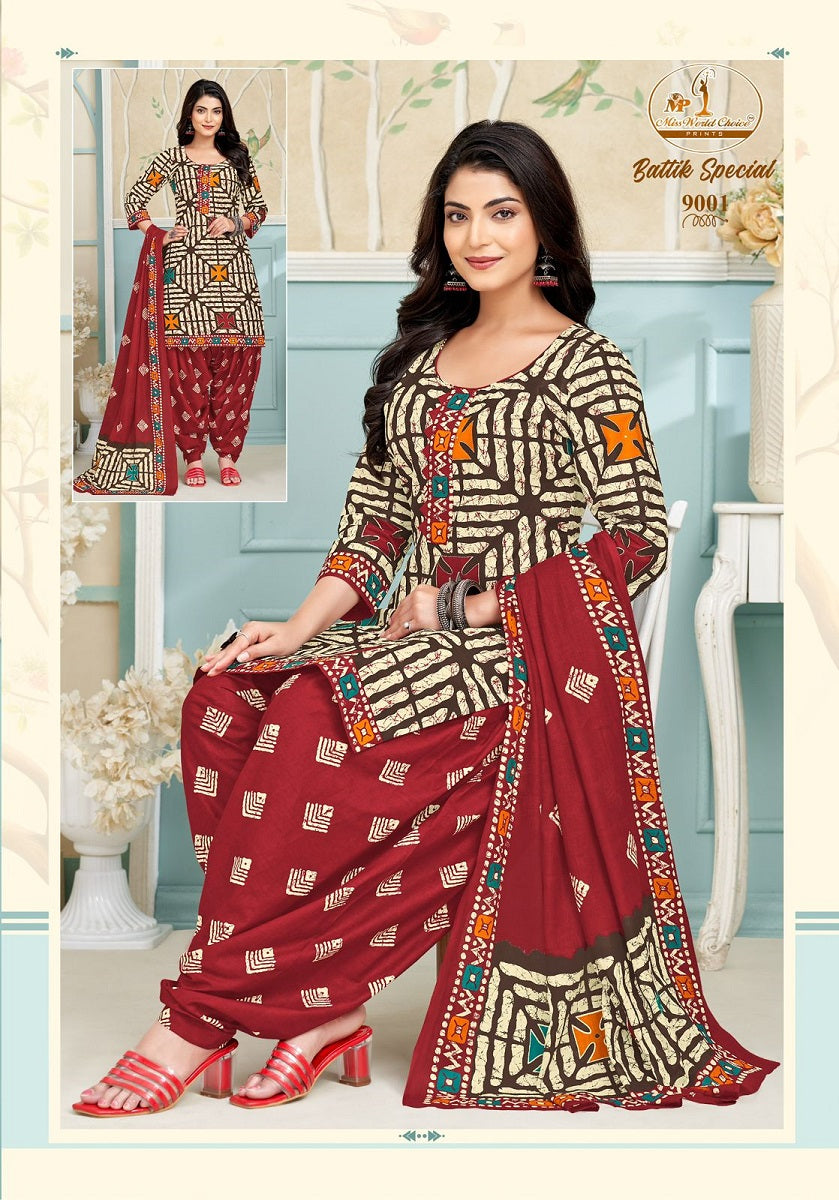 Battik Special Vol 9 Miss World Choice Cotton Dress Material Manufacturer Ahmedabad