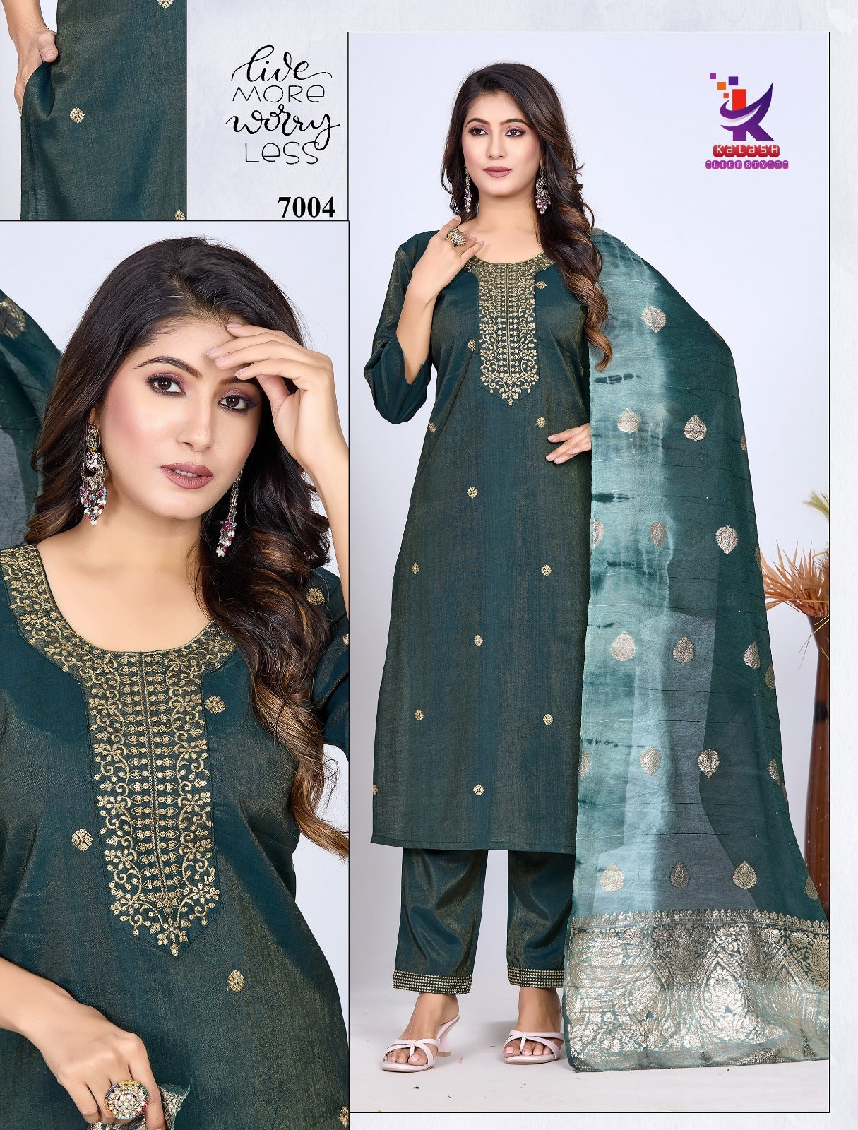 Be Different 4 Mlm Kalash Lifestyle Shimmer Readymade Pant Style Suits Exporter