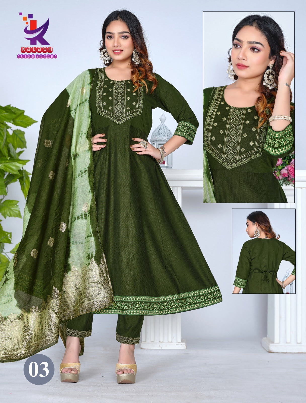 Be Shine 7 Mlm Kalash Lifestyle Vertican Readymade Anarkali Suits Exporter Gujarat