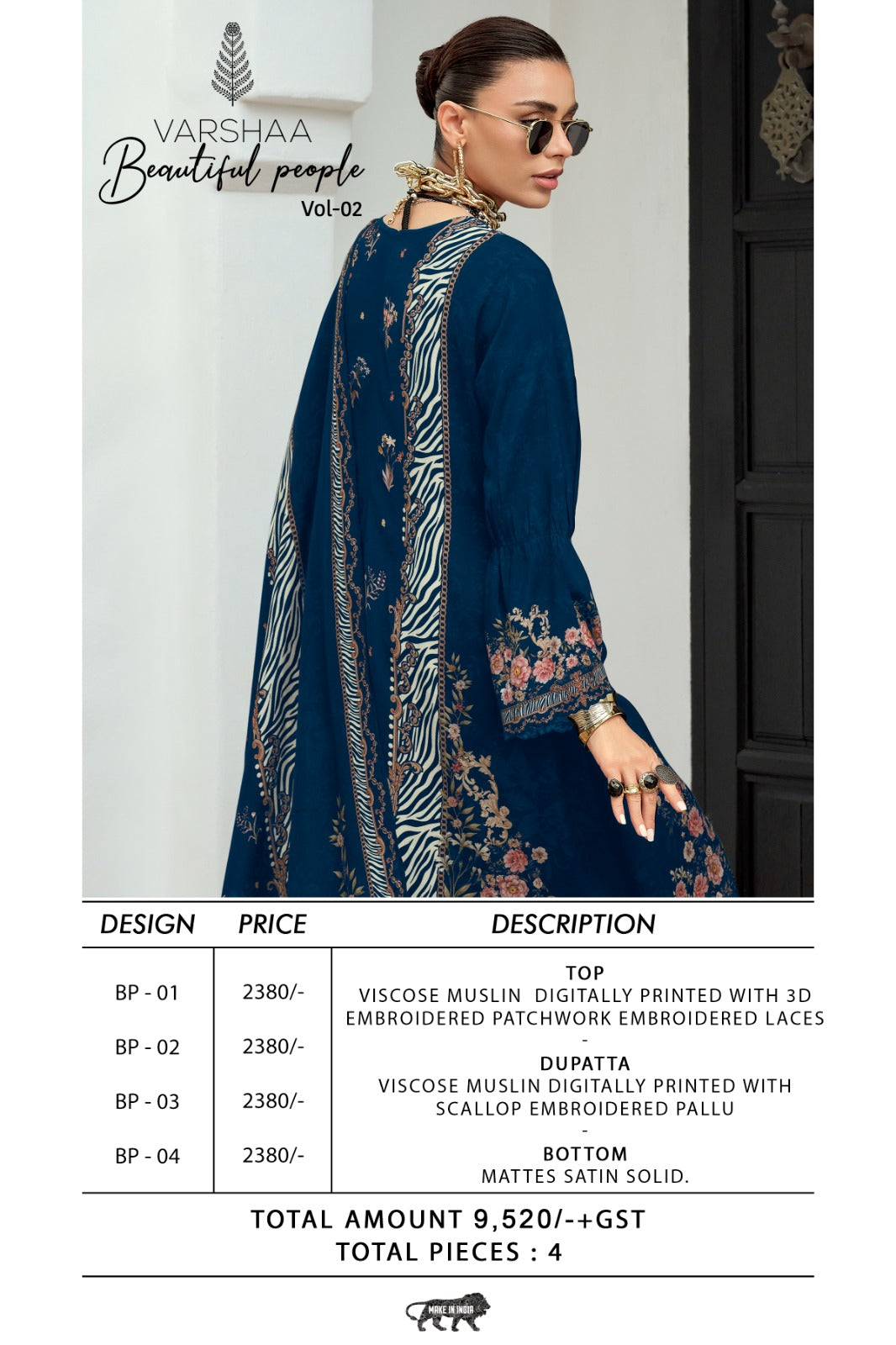 Beautiful People Vol 2 Varshaa Viscose Muslin Pant Style Suits Manufacturer Gujarat