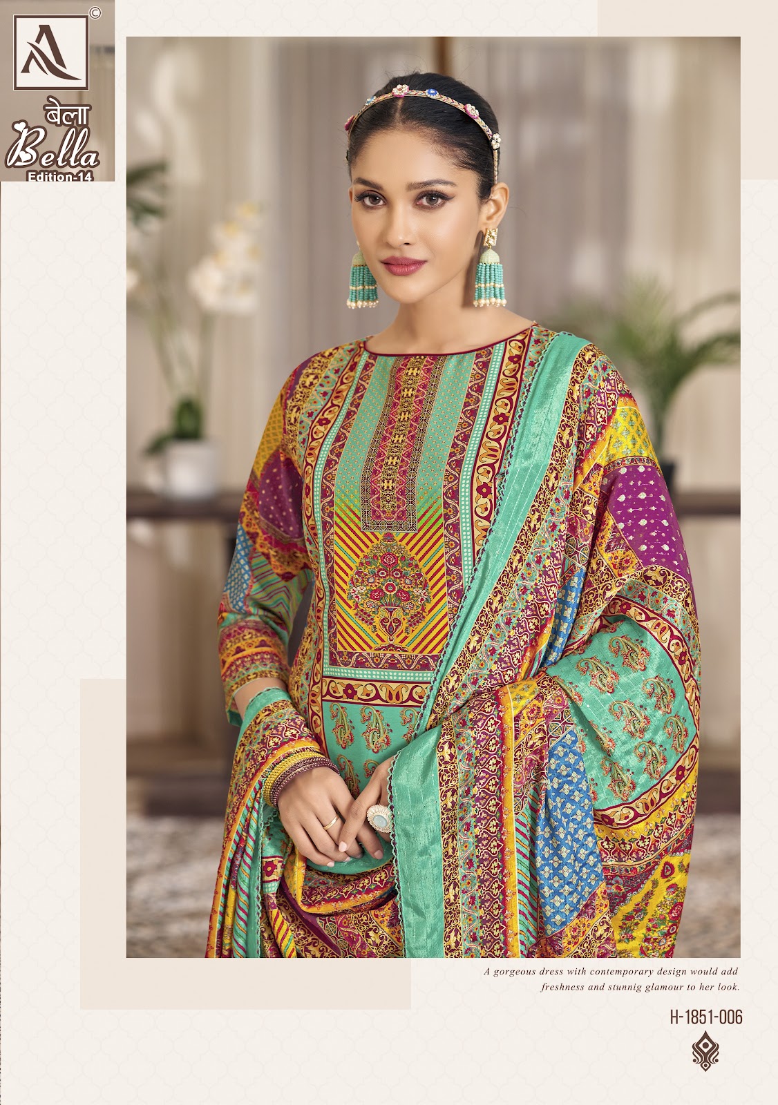 Bella Edition 14 Alok Muslin Karachi Salwar Suits Manufacturer