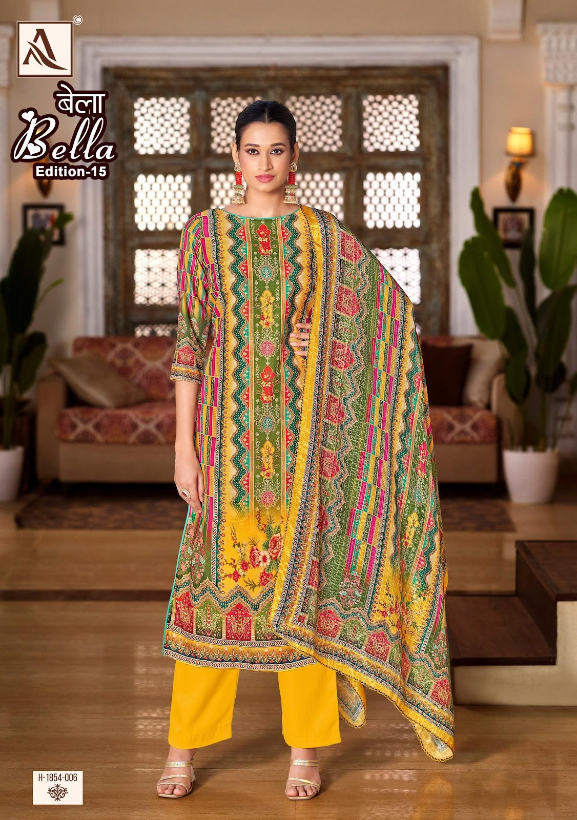 Bella Edition 15 Alok Pure Maslin Karachi Salwar Suits Supplier