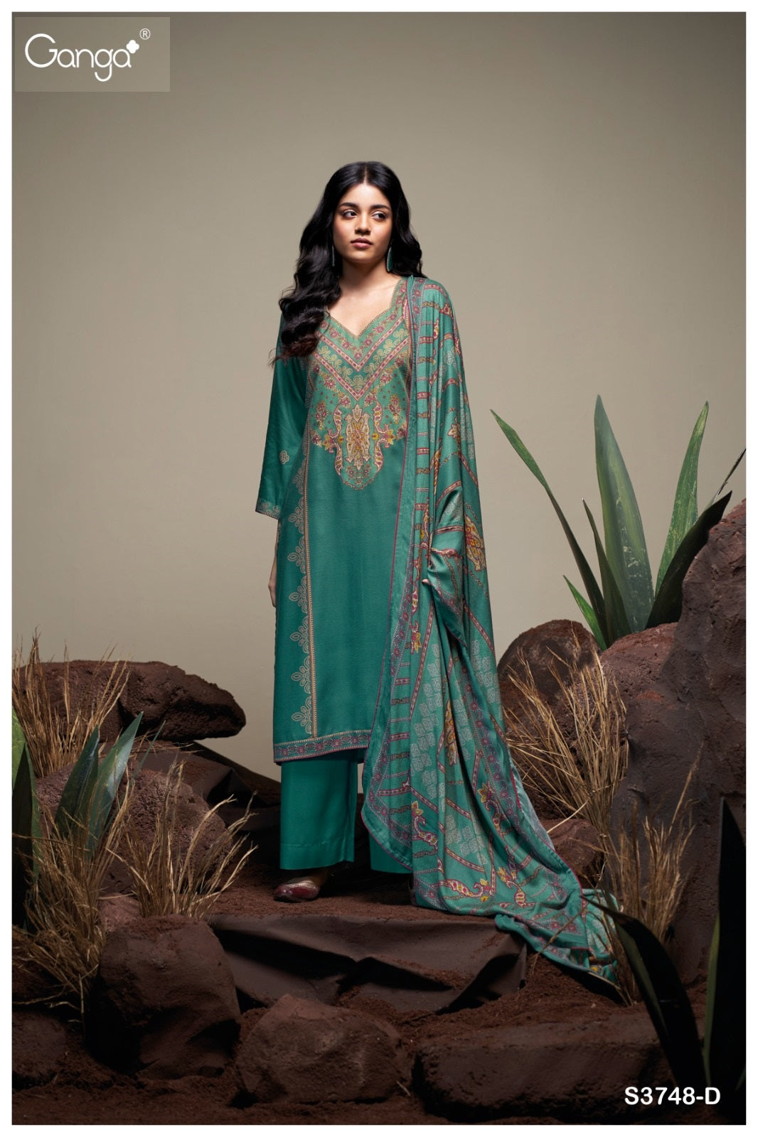 Bellara 3748 Ganga Wool Pashmina Suits Wholesale Price