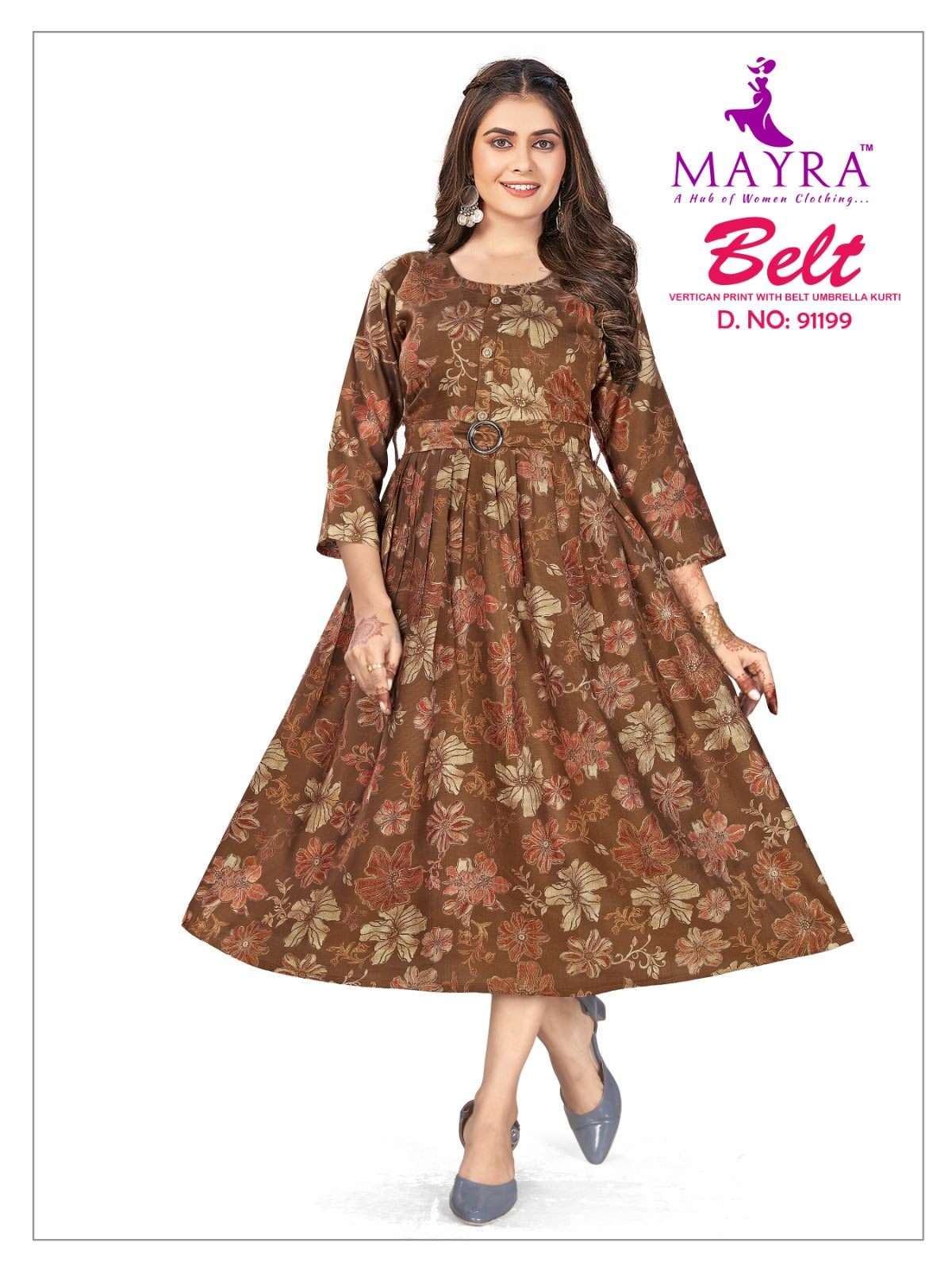 Belt Mayra Vetican Anarkali Kurtis Wholesaler Ahmedabad