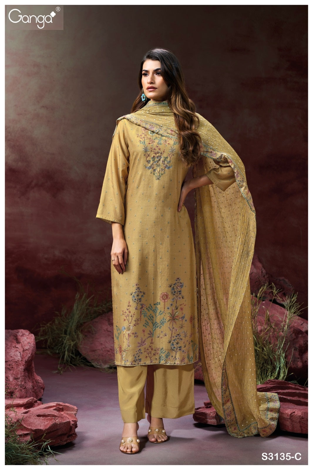 Berkley 3135 Ganga Premium Bemberg Plazzo Style Suits Manufacturer