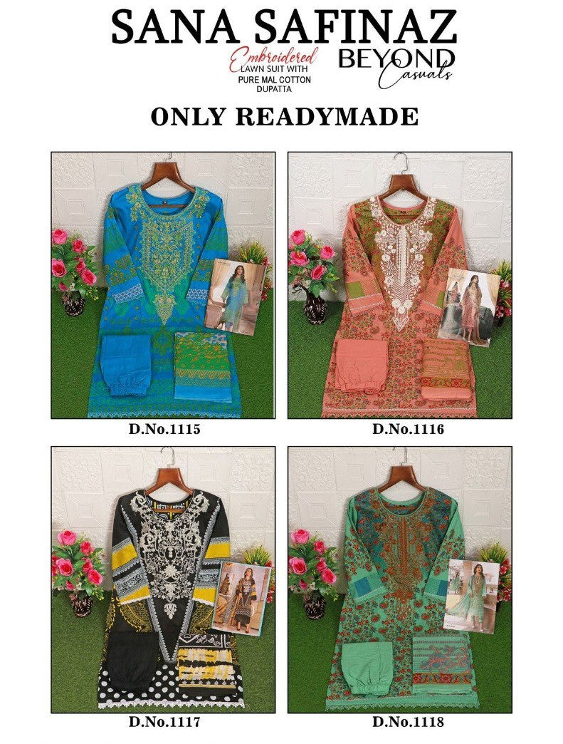 Beyond Casuals Sana Safinaz Lawn Karachi Readymade Suits Manufacturer Gujarat