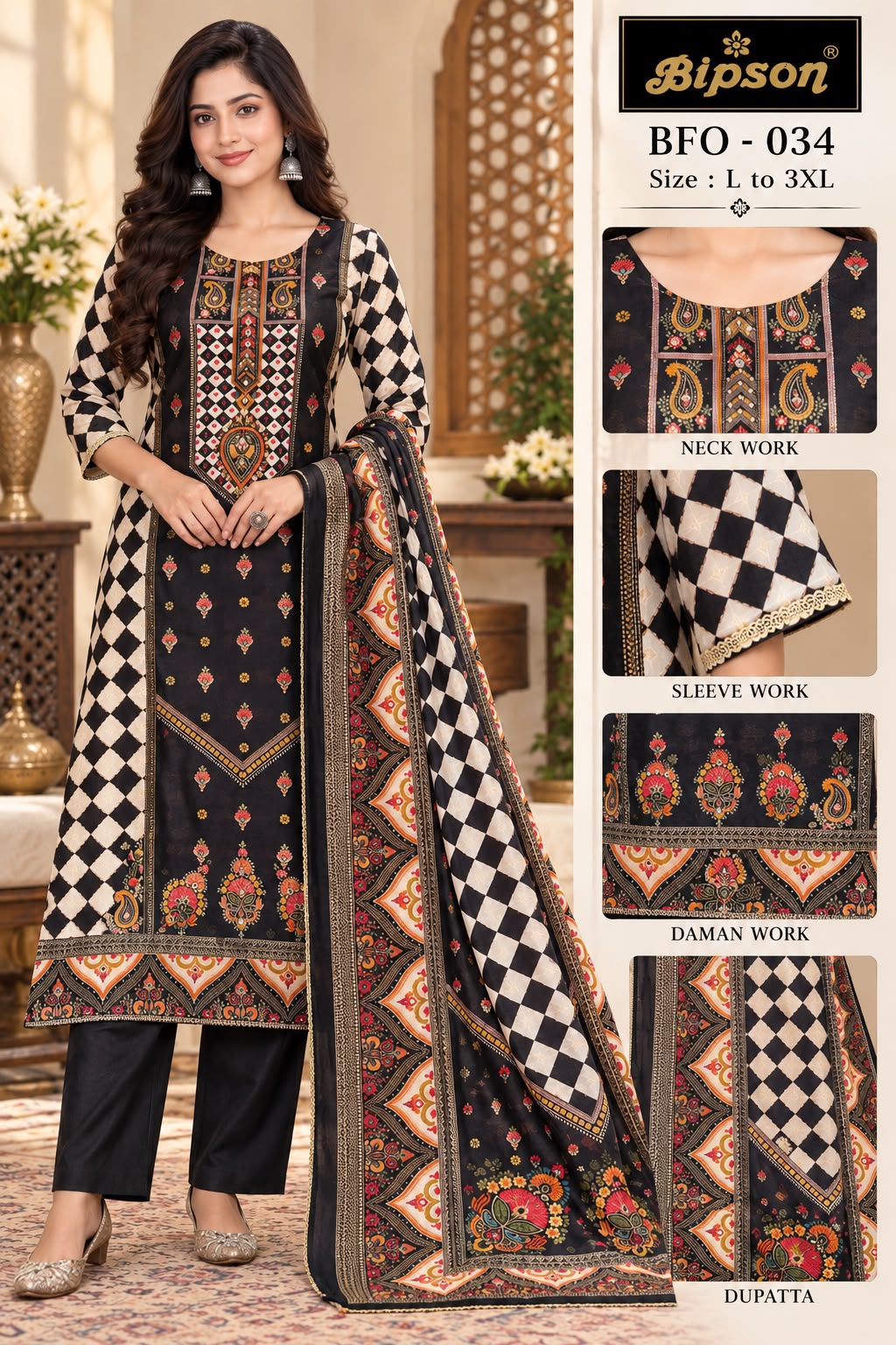 Bfo-034 Bipson Prints Silk Jacquard Pakistani Readymade Suits Exporter Ahmedabad
