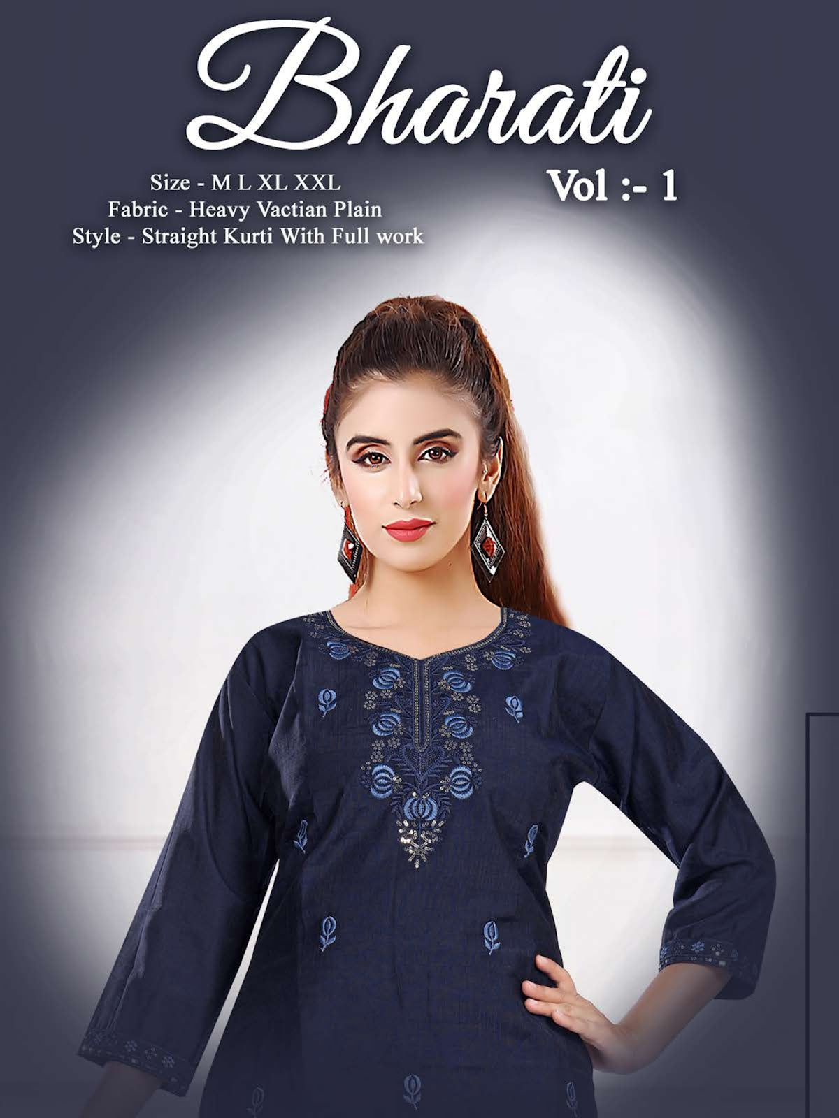 Bharati Vol 1 Kavinay Vatican Knee Length Kurtis Exporter India