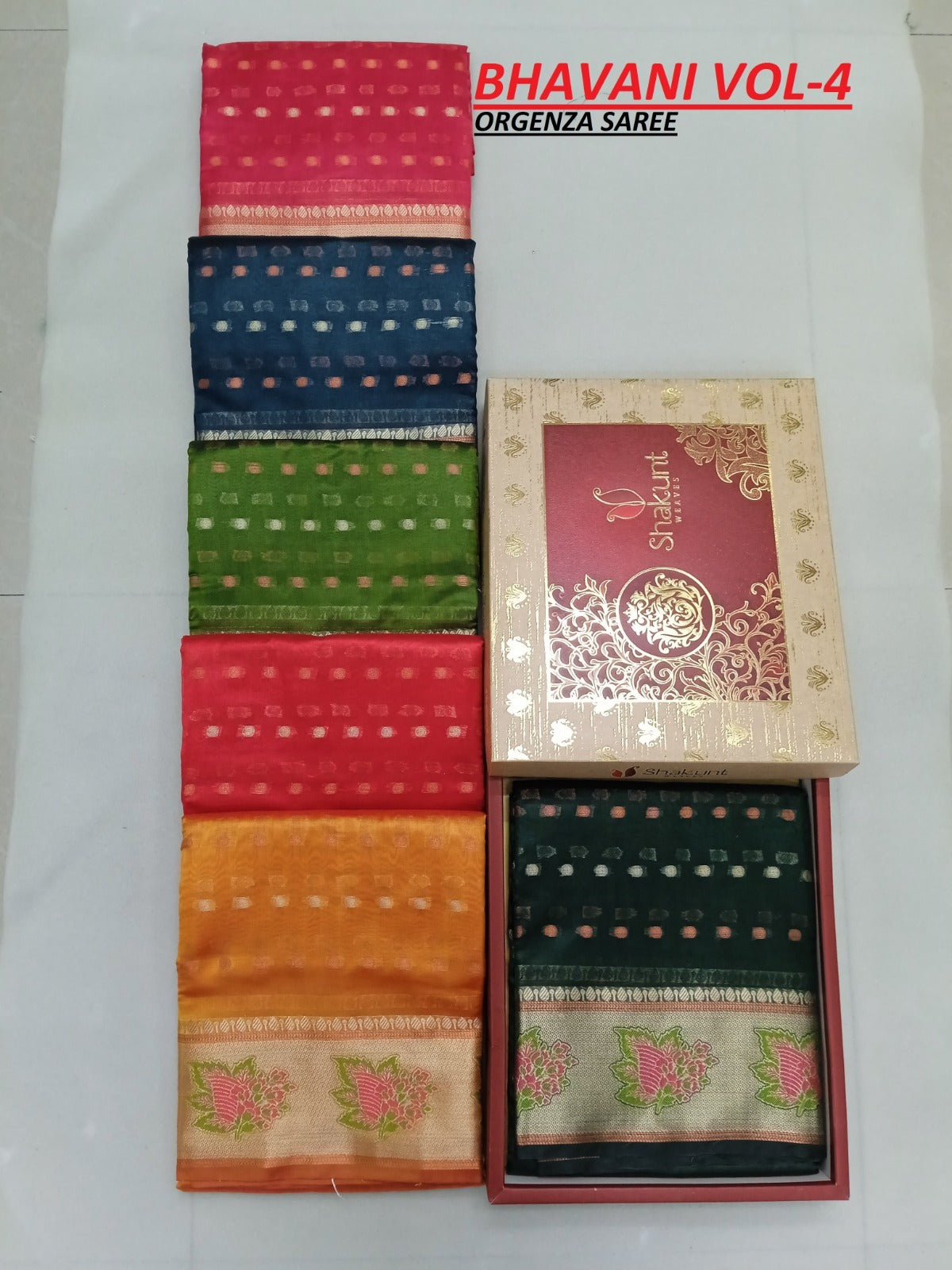 Bhavani Series Shakunt Organza Sarees Wholesale