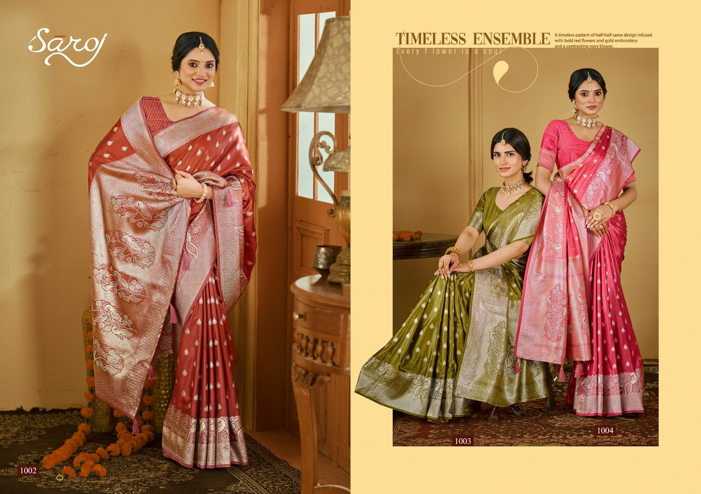 Bhavika Satin Saroski Vol 2 Saroj Sarees Exporter Gujarat