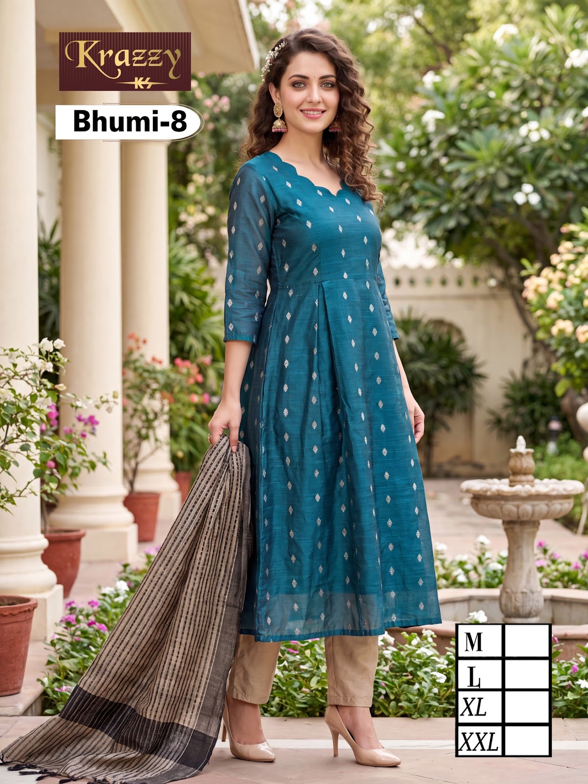Bhumi Krazzy Kanha Raw Silk Readymade Anarkali Suits Supplier Gujarat