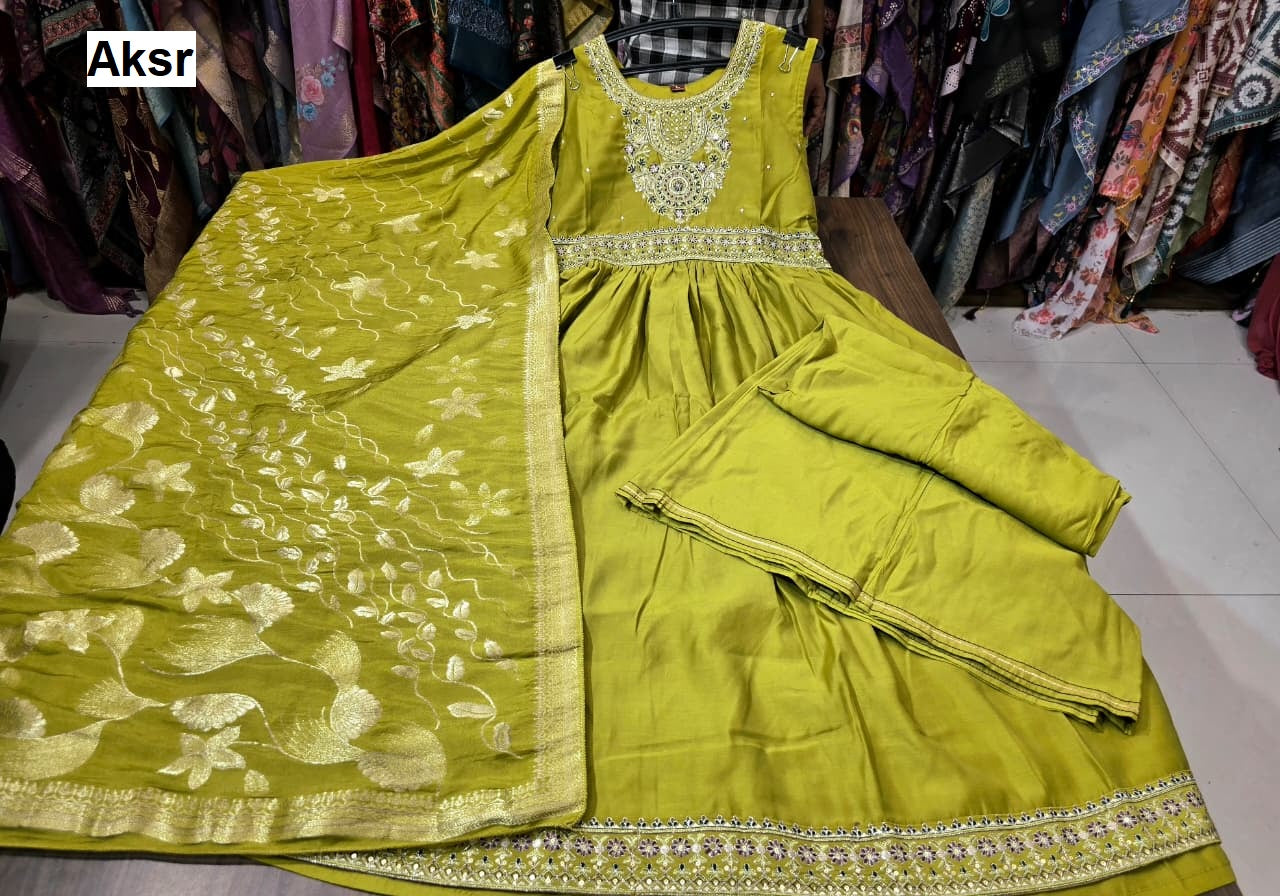 Big Flair 0708 Aksr Roman Silk Readymade Plazzo Style Suits Supplier Ahmedabad