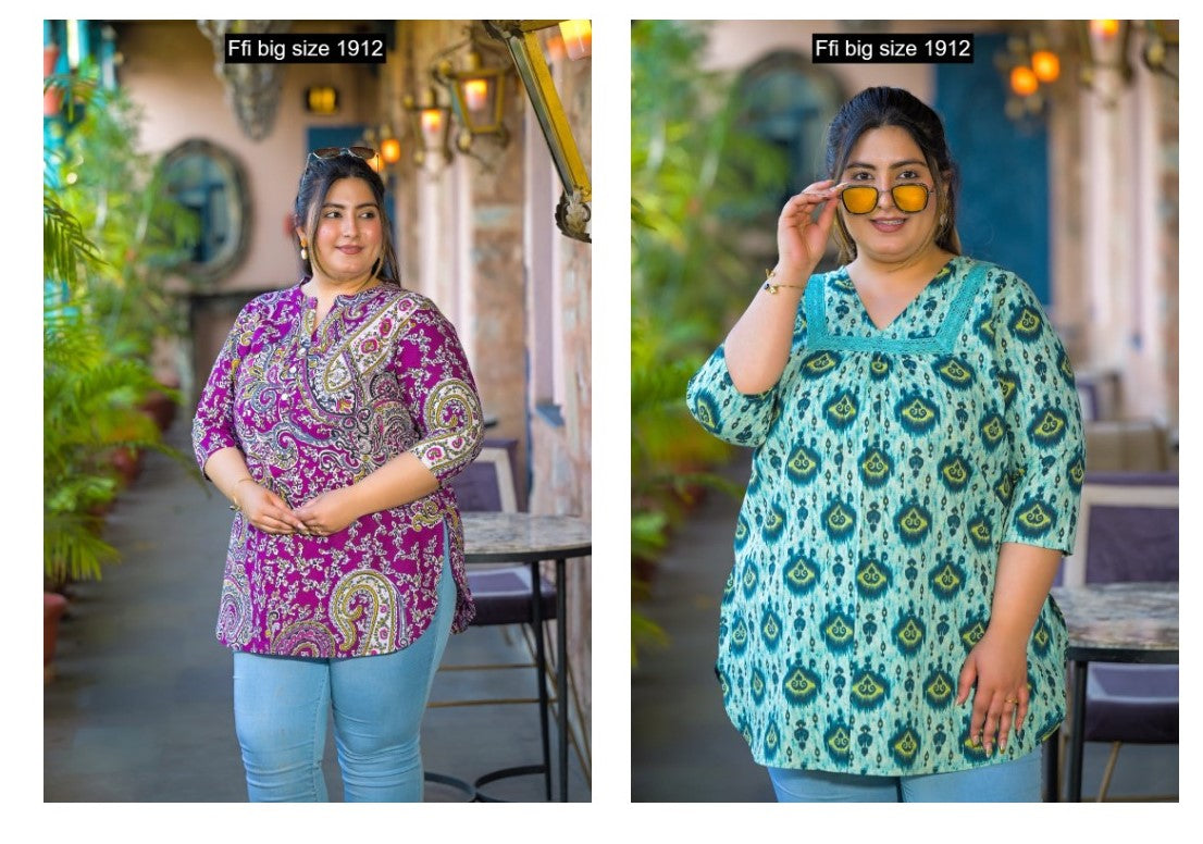 Big Size 1912 Ffi Cotton Fancy Tops Exporter