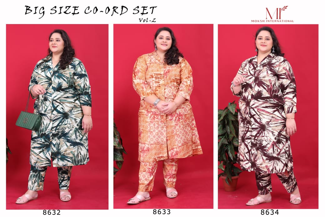 Big Size Vol 2 8632-8634 Moksh Premium Co Ord Set Exporter Gujarat