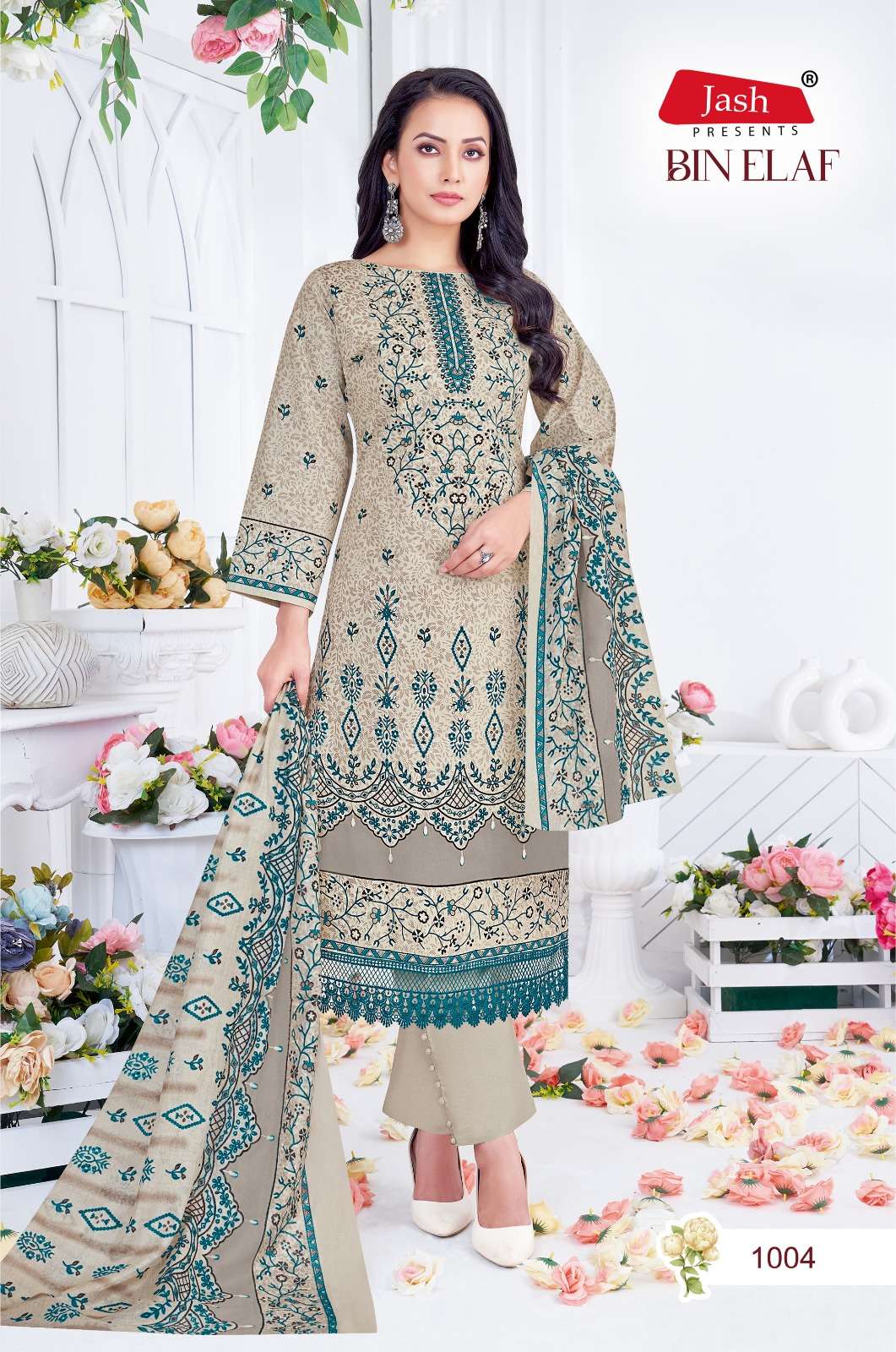 Bin Elaf Vol 1 Jash Lawn Karachi Salwar Suits Wholesaler Gujarat