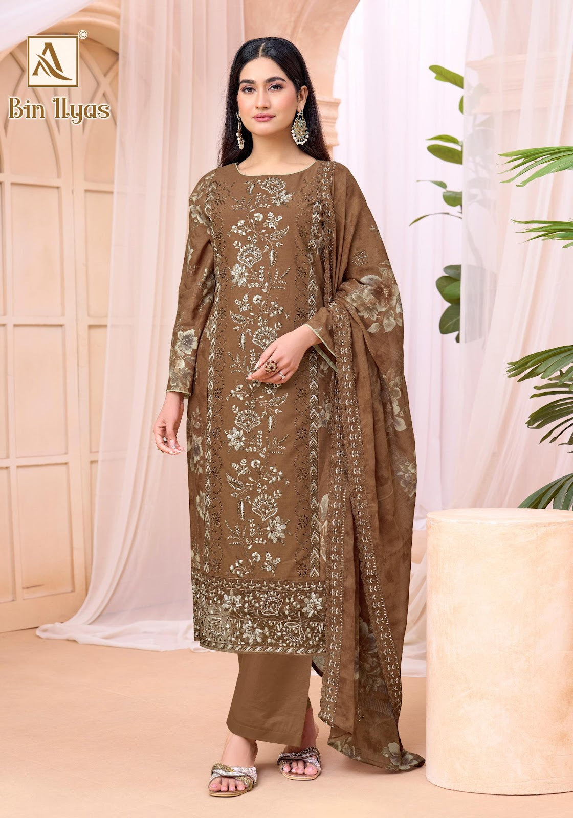Bin Ilyas Alok Cambric Cotton Karachi Salwar Suits Supplier