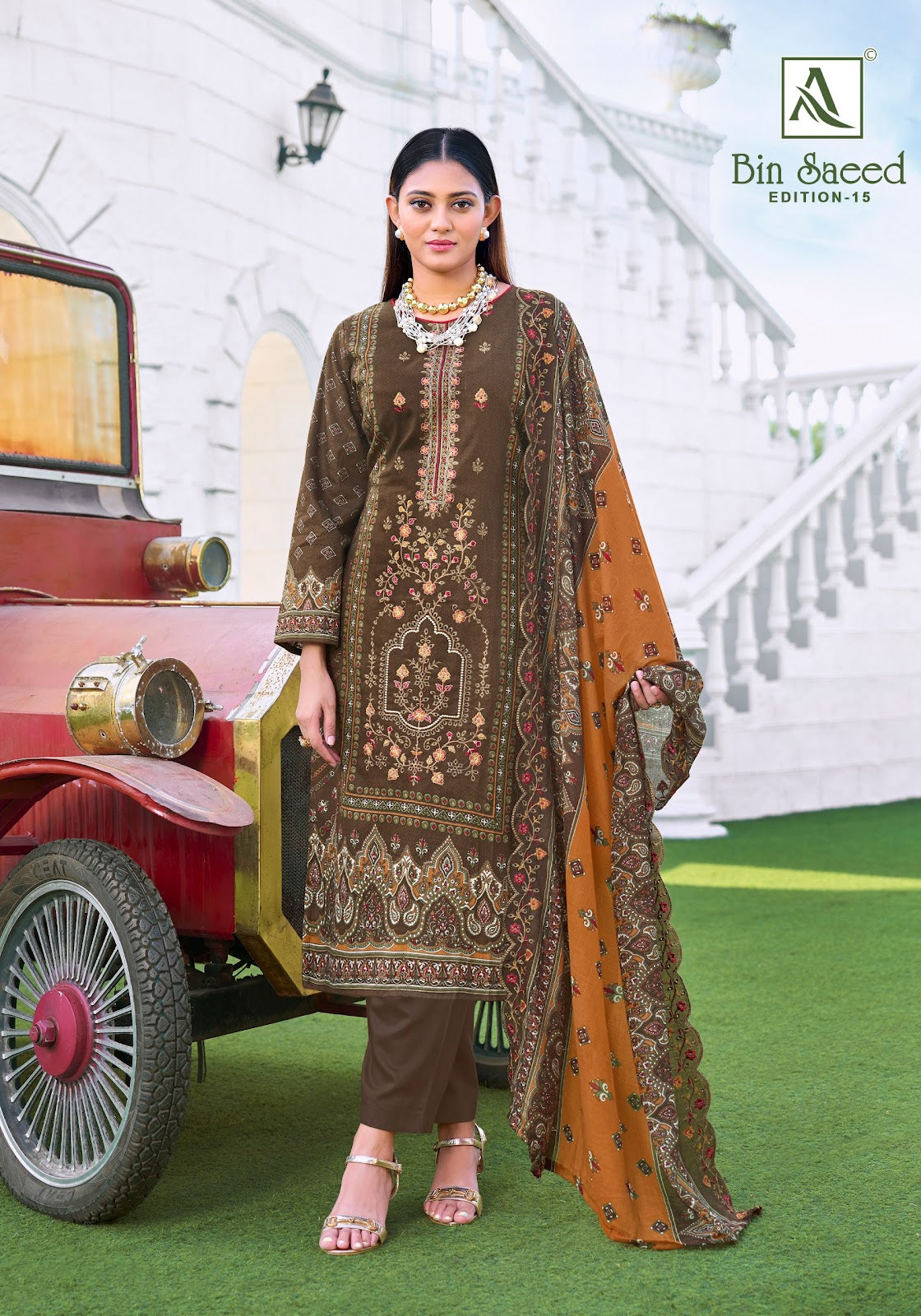 Bin Saeed Edition 15 Alok Cambric Cotton Karachi Salwar Suits Supplier