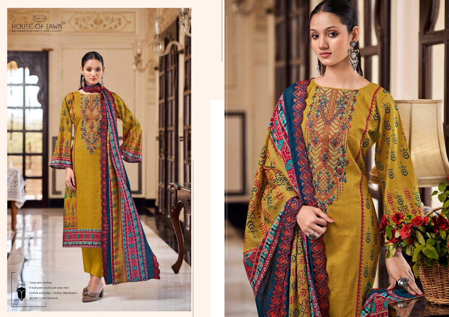 Bin Saeed House Of Lawn Cotton Karachi Salwar Suits Wholesaler India