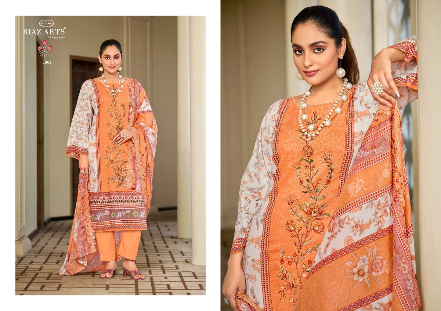 Bin Saeed Originals Riaz Art Cotton Cambric Karachi Salwar Suits Manufacturer