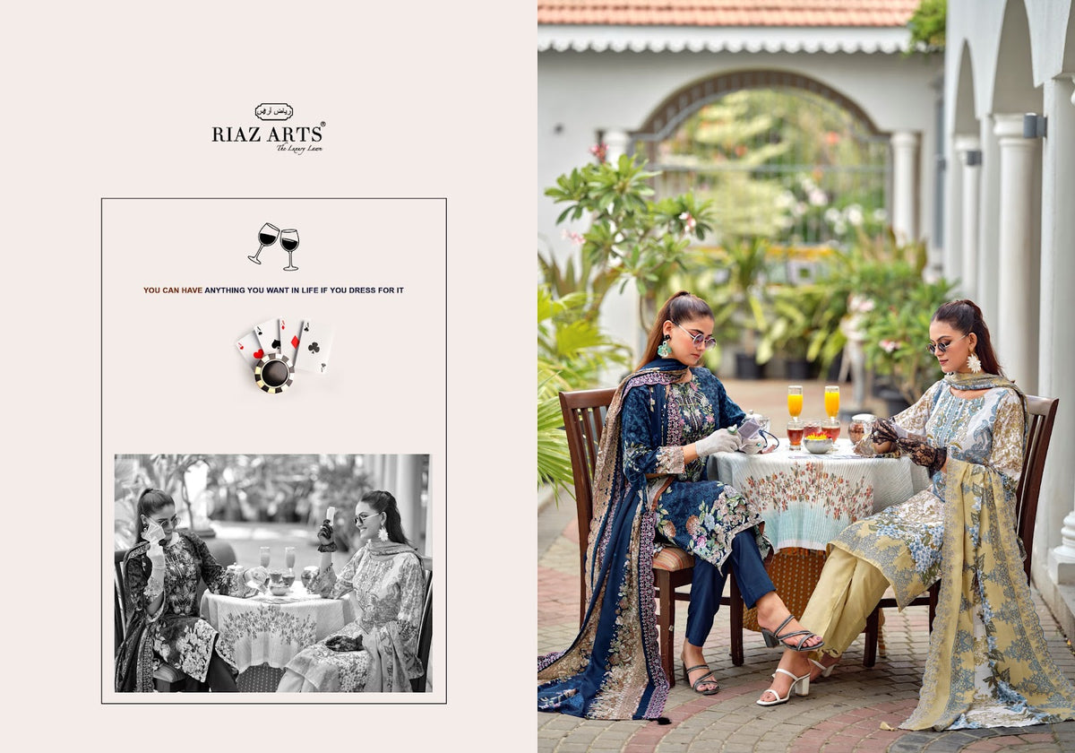 Bin Saeed Premium Riaz Art Lawn Cotton Karachi Salwar Suits Manufacturer Ahmedabad