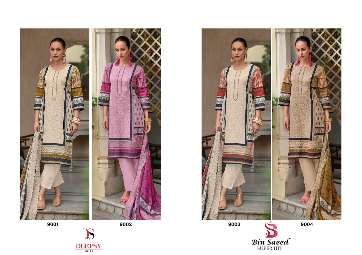 Bin Saeed Super Hit Deepsy Cotton Karachi Salwar Suits Wholesale Price