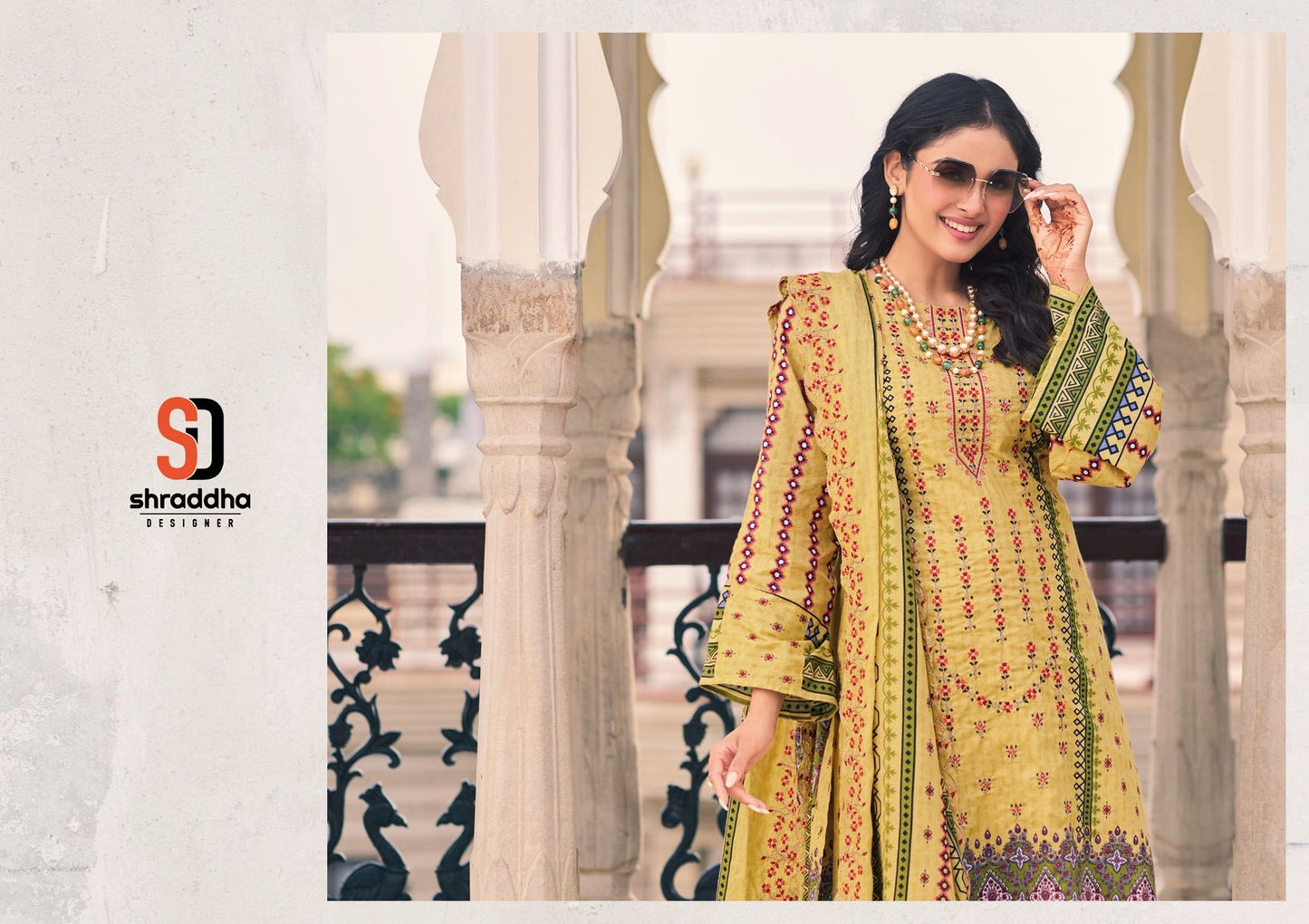 Bin Saeed Vol 13 Lawn Collection Eid Special Shraddha Designer Cotton Karachi Salwar Suits Supplier Gujarat