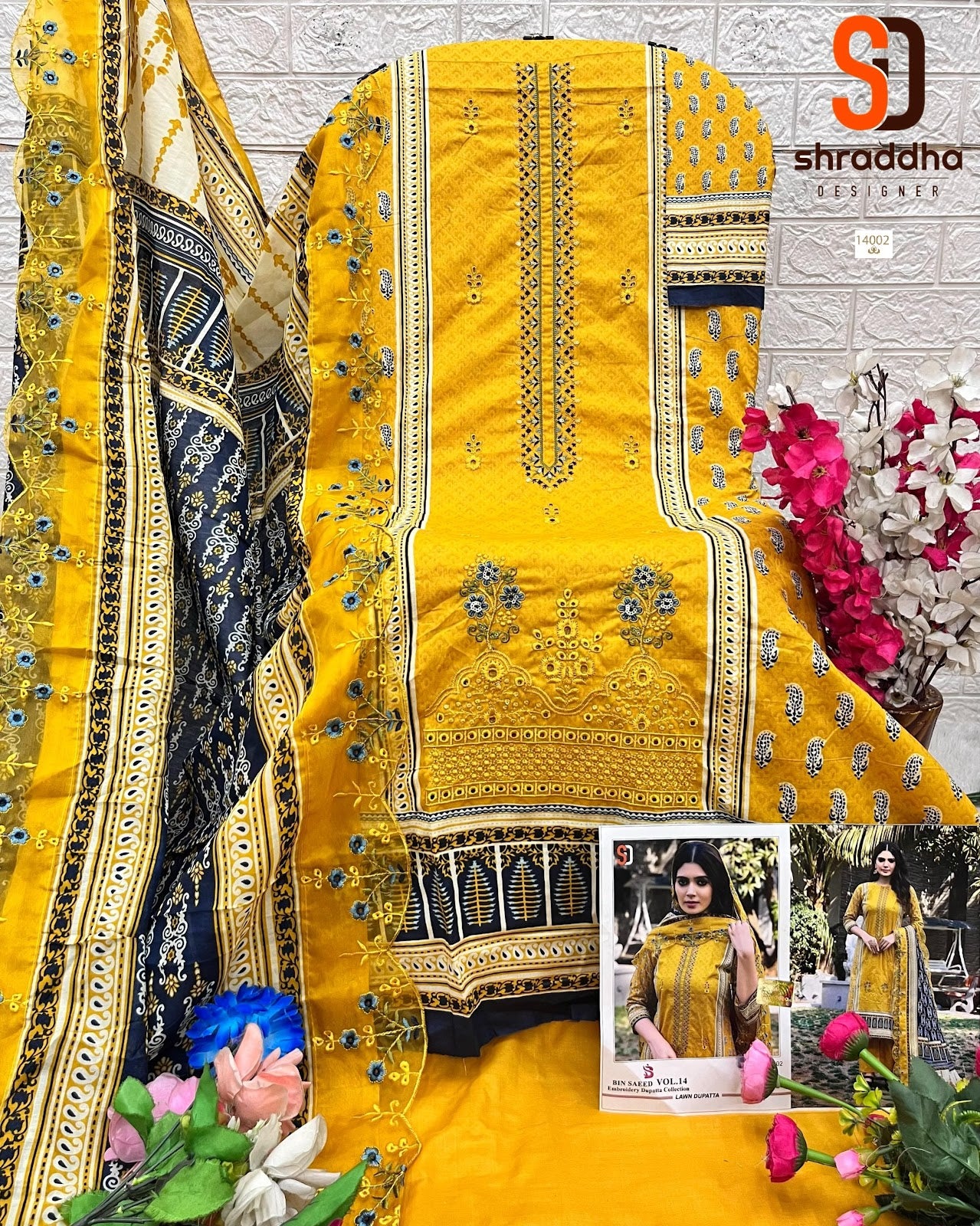 Bin Saeed Vol 14 Shraddha Designer Pure Cotton Pakistani Salwar Suits Supplier