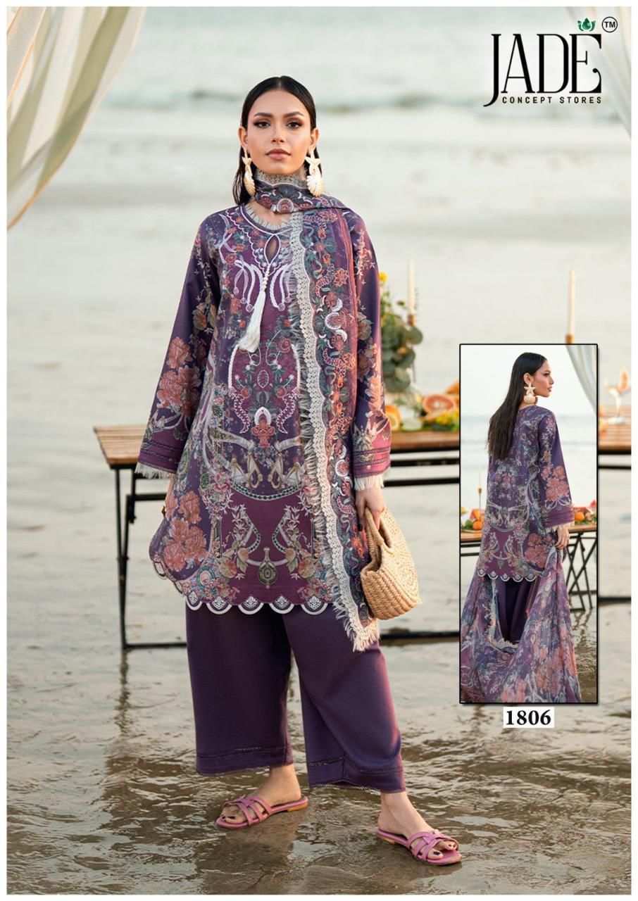 Bin Saeed Vol 18 Jade Mix Cotton Karachi Salwar Suits Manufacturer Ahmedabad