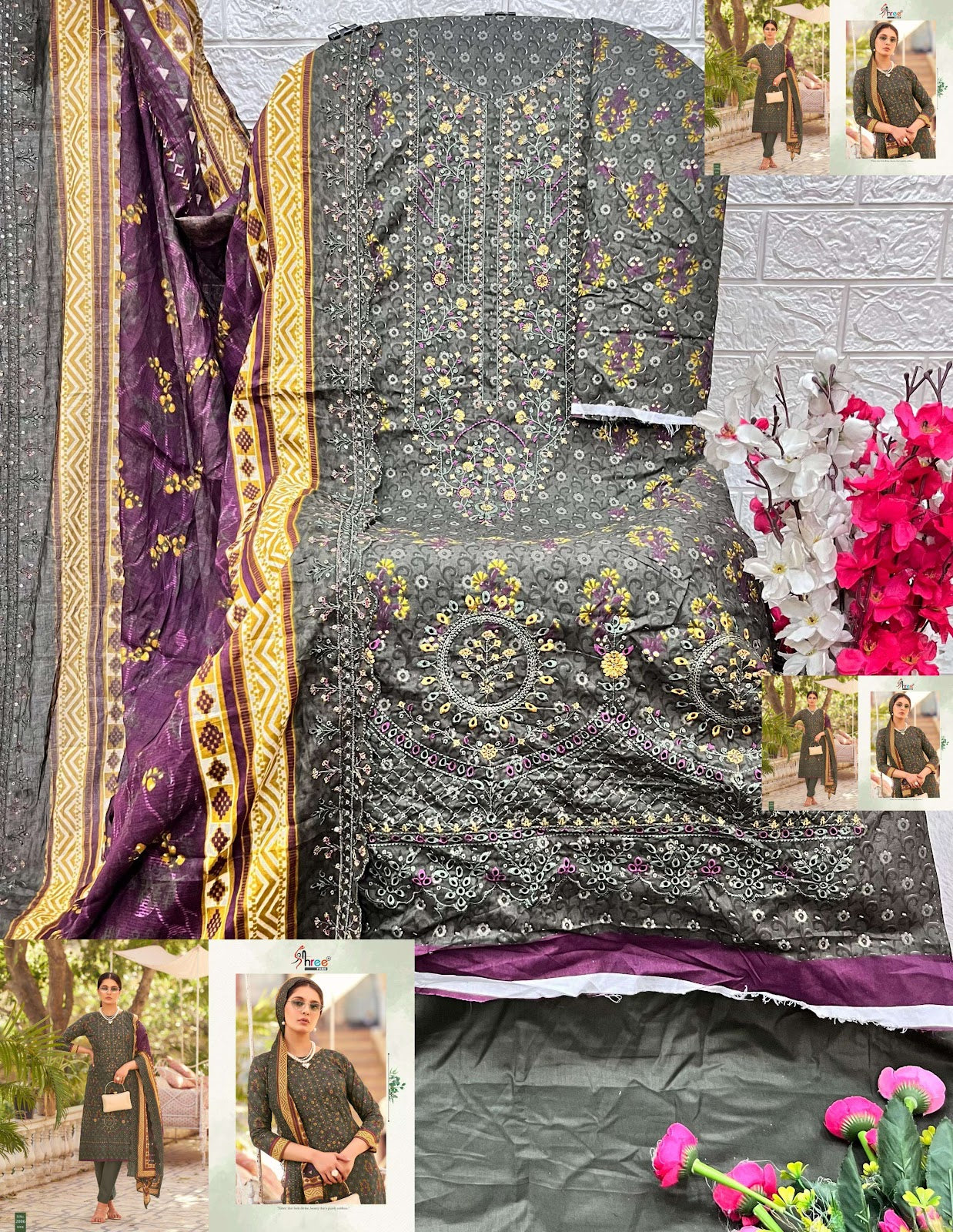 Bin Saeed Vol 20 Lawn Collection Shree Fabs Cotton Karachi Salwar Suits Wholesaler India