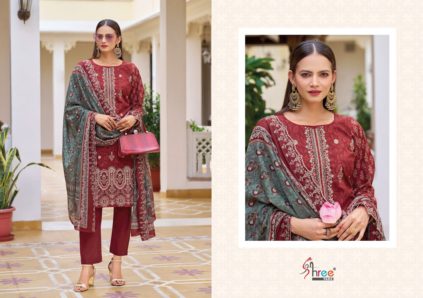 Bin Saeed Vol 22 Lawn Collection Shree Fabs Cotton Karachi Salwar Suits Manufacturer Ahmedabad