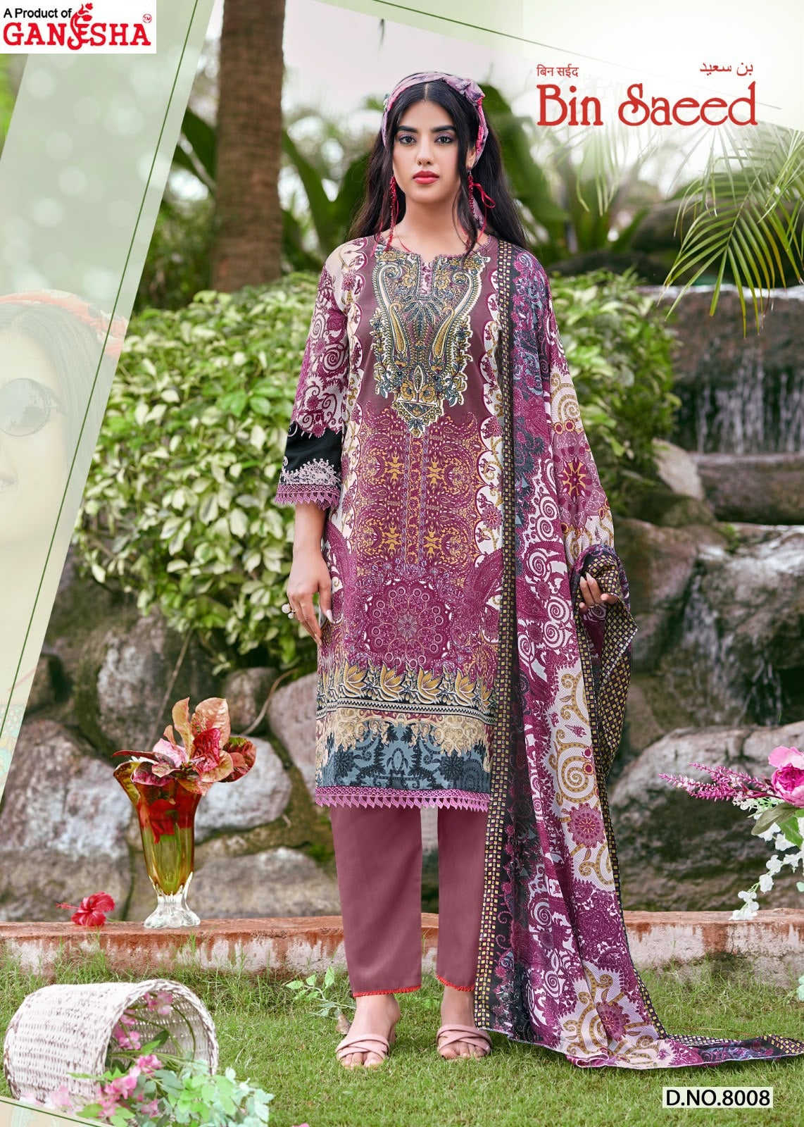 Bin Saeed Vol 8 Ganesha Mix Cotton Karachi Salwar Suits Manufacturer