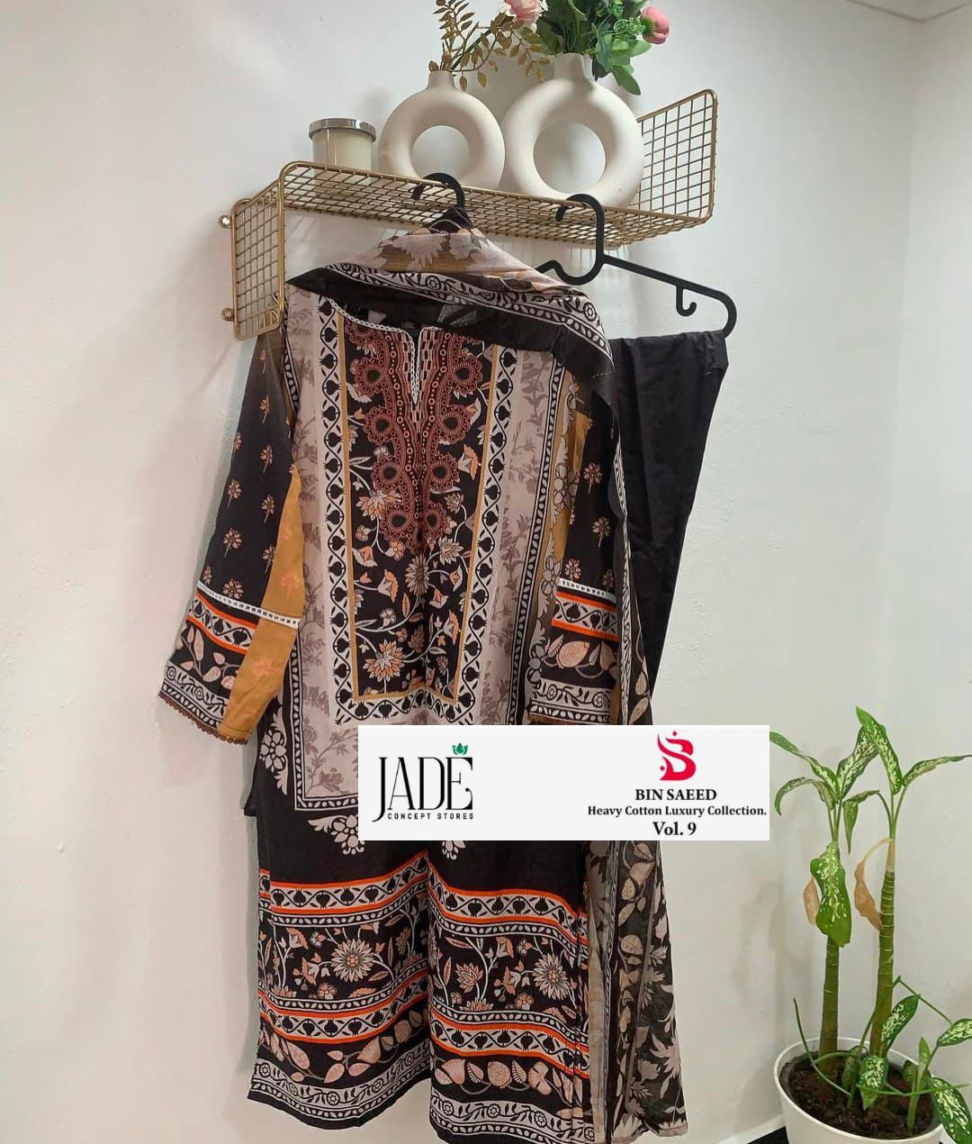 Bin Saeed Vol 9 Heavy Cotton Luxury Collection Jade Lawn Karachi Readymade Suits Supplier India