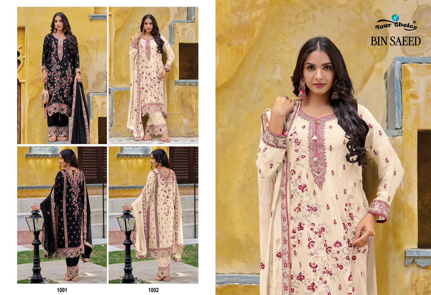 Bin Saeed Your Choice Chinon Pakistani Readymade Suits Manufacturer India