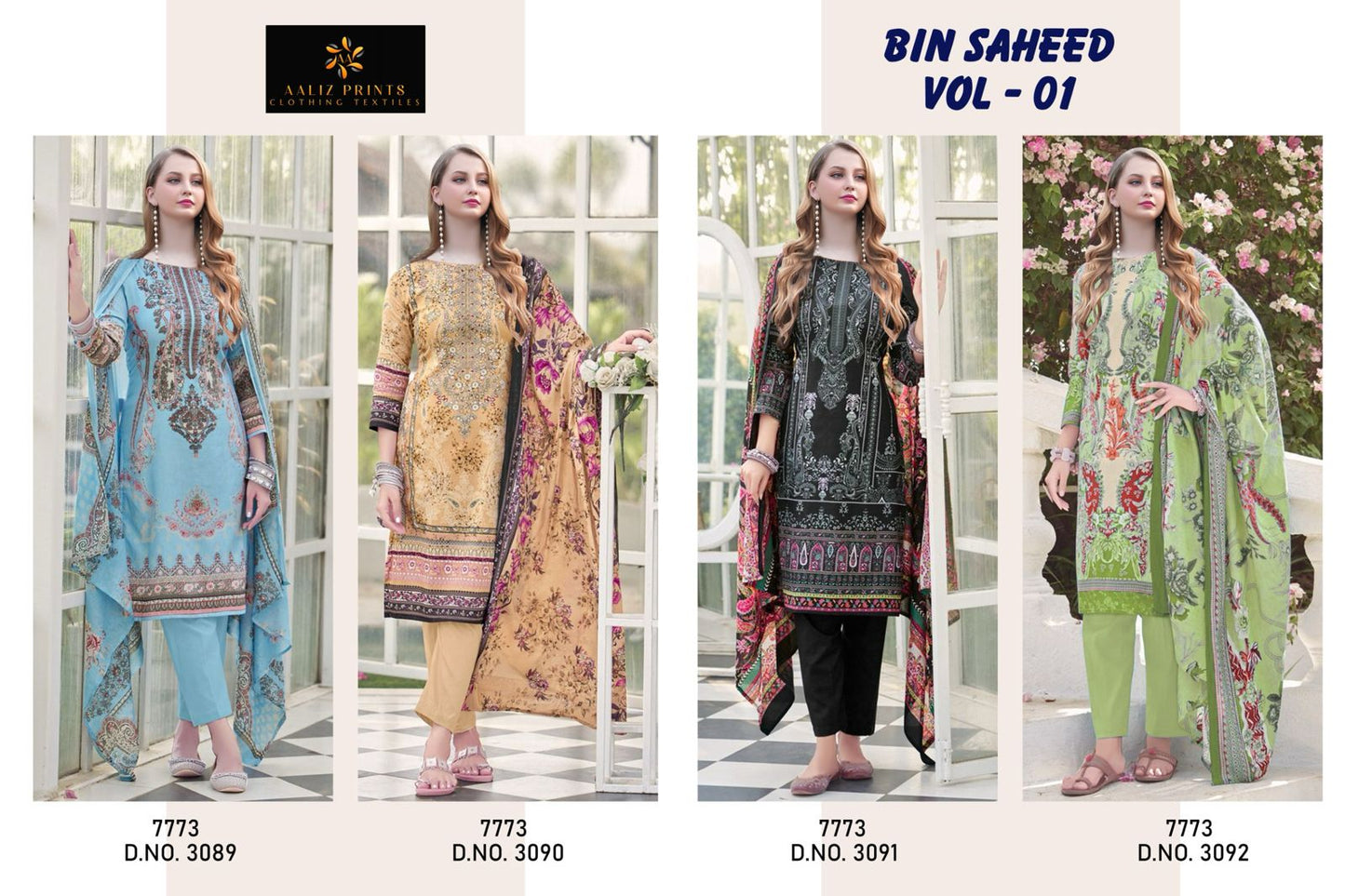 Bin Saheed Vol 1 Aaliz Prints Cotton Karachi Salwar Suits Wholesaler Ahmedabad