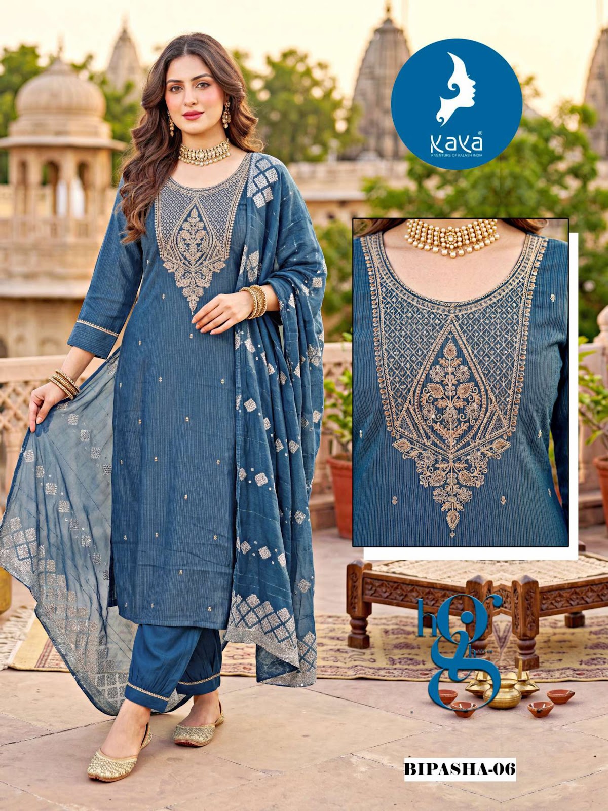 Bipasha Kaya Two Tone Readymade Pant Style Suits Exporter