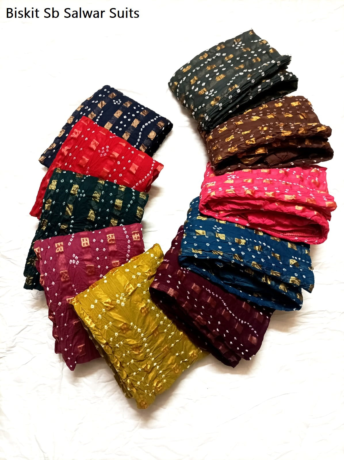 Biskit Sb Bandhej Salwar Suits Wholesaler India – Kavya Style Plus